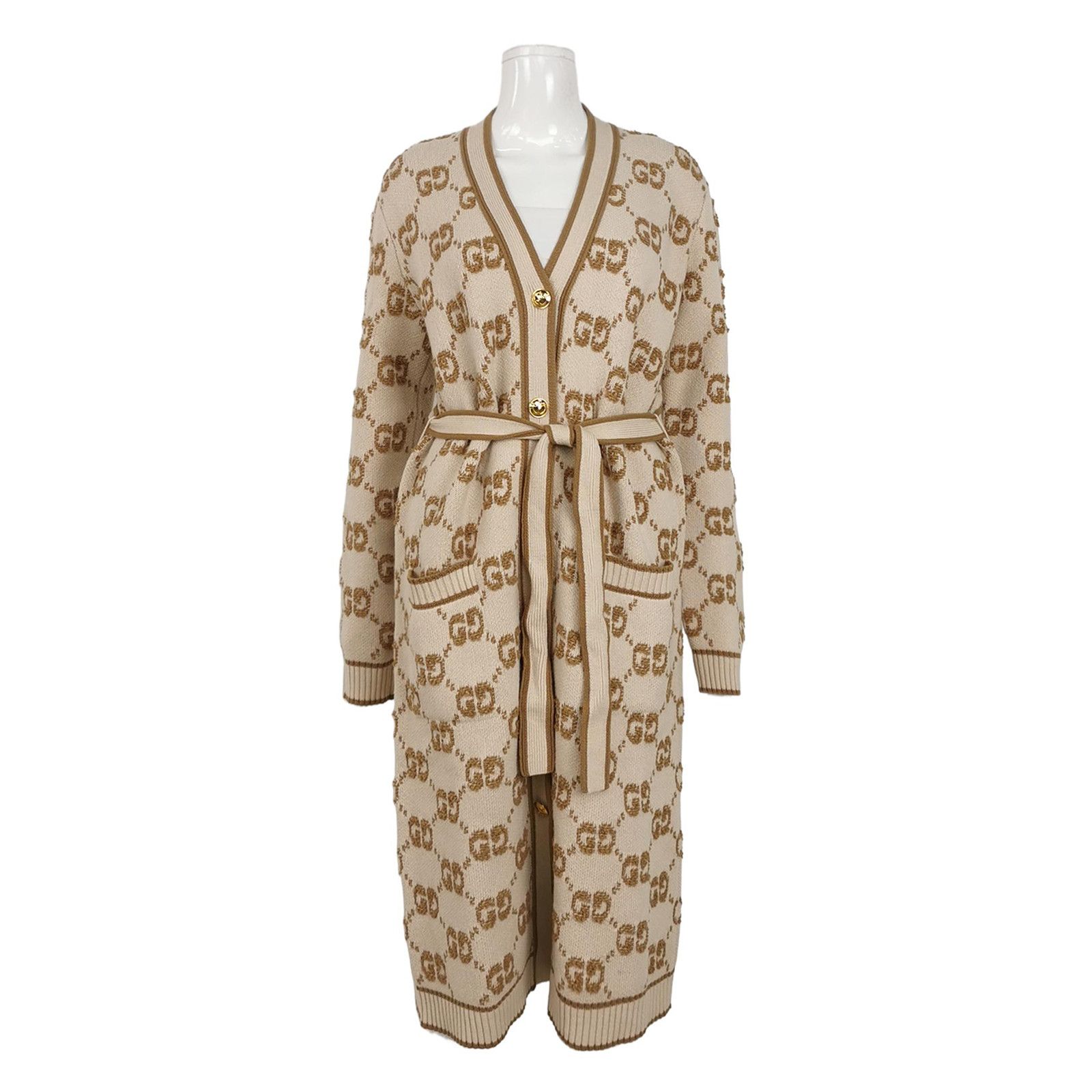 Gucci Gucci GG Logo Belted Cardigan Size M Size US M / EU 48-50 / 2 - 1 Thumbnail
