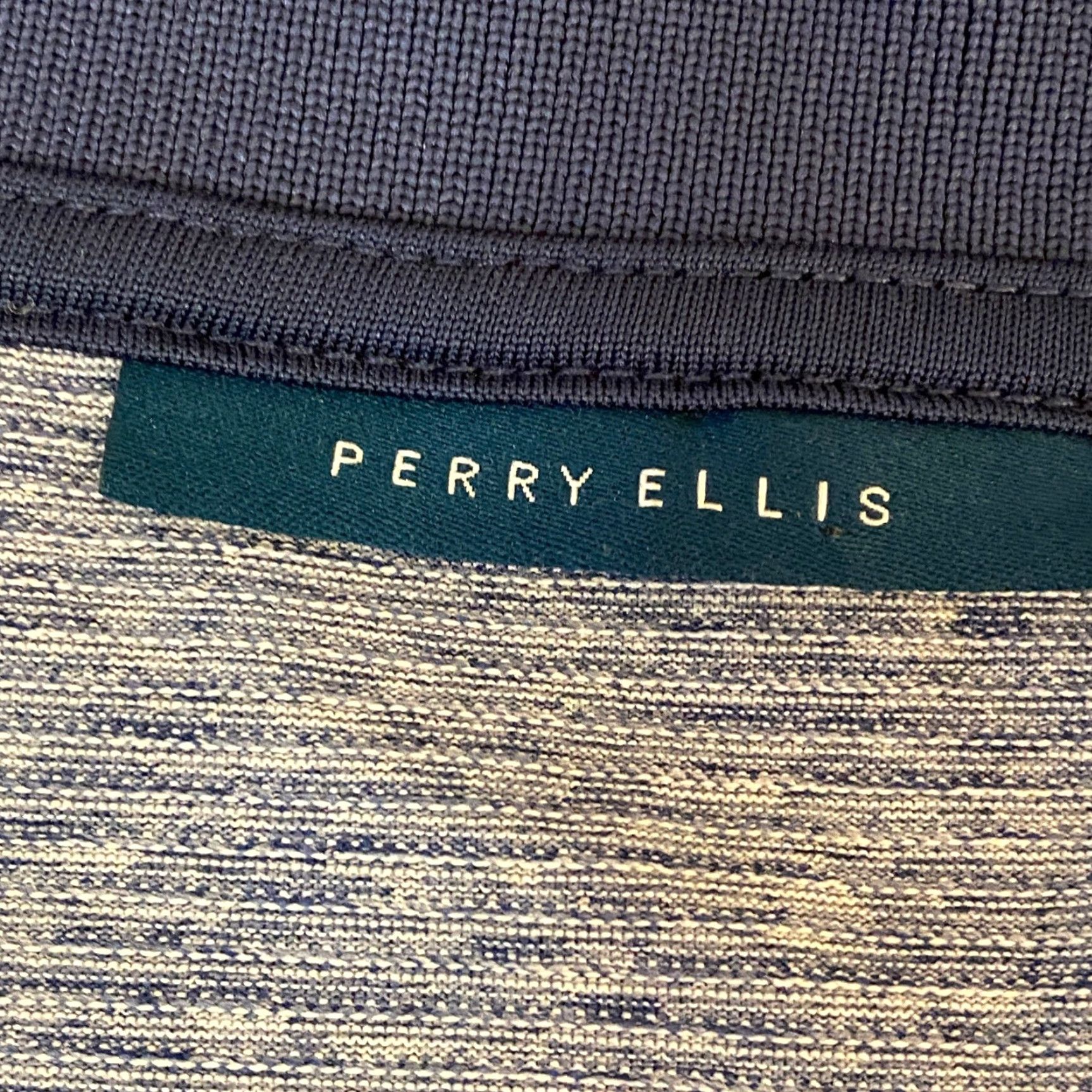 Perry Ellis Perry Ellis Polo Shirt Mens XXL Blue Heather Short Sleeve 1/4 Zip Pullover Polo Shirt Big & Tall Contemporary Golf Active Wear Mens Clothing Size US XXL / EU 58 / 5 - 3 Thumbnail