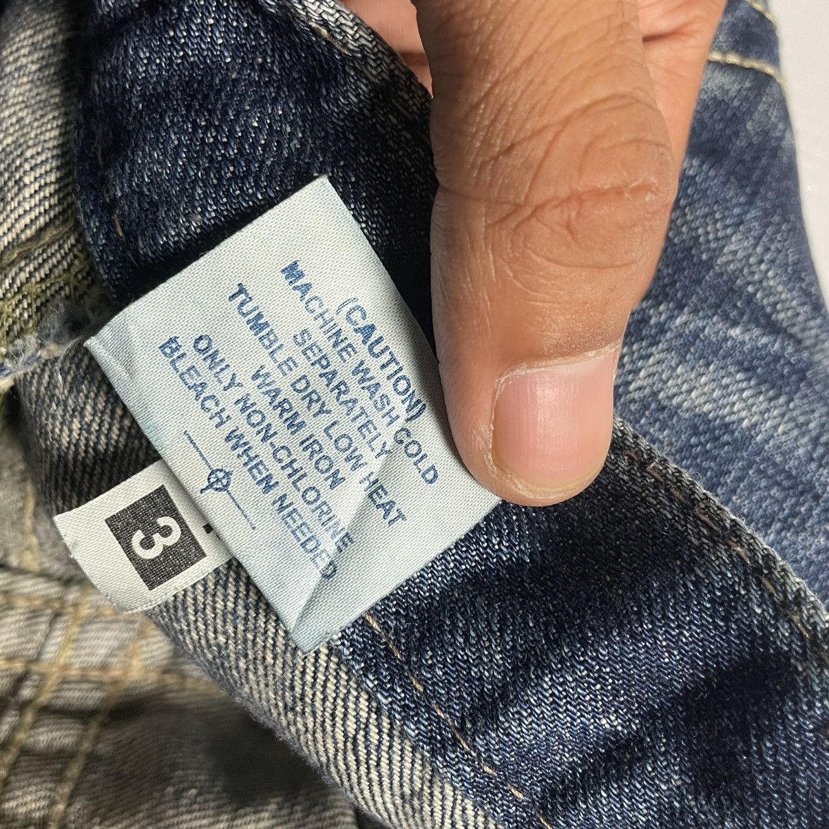 Le Grande Bleu (L.G.B.) SUPER FLARE VINTAGE HOT PEPPER BUTTON FLY DENIM PANTS Size US 32 / EU 48 - 16 Thumbnail