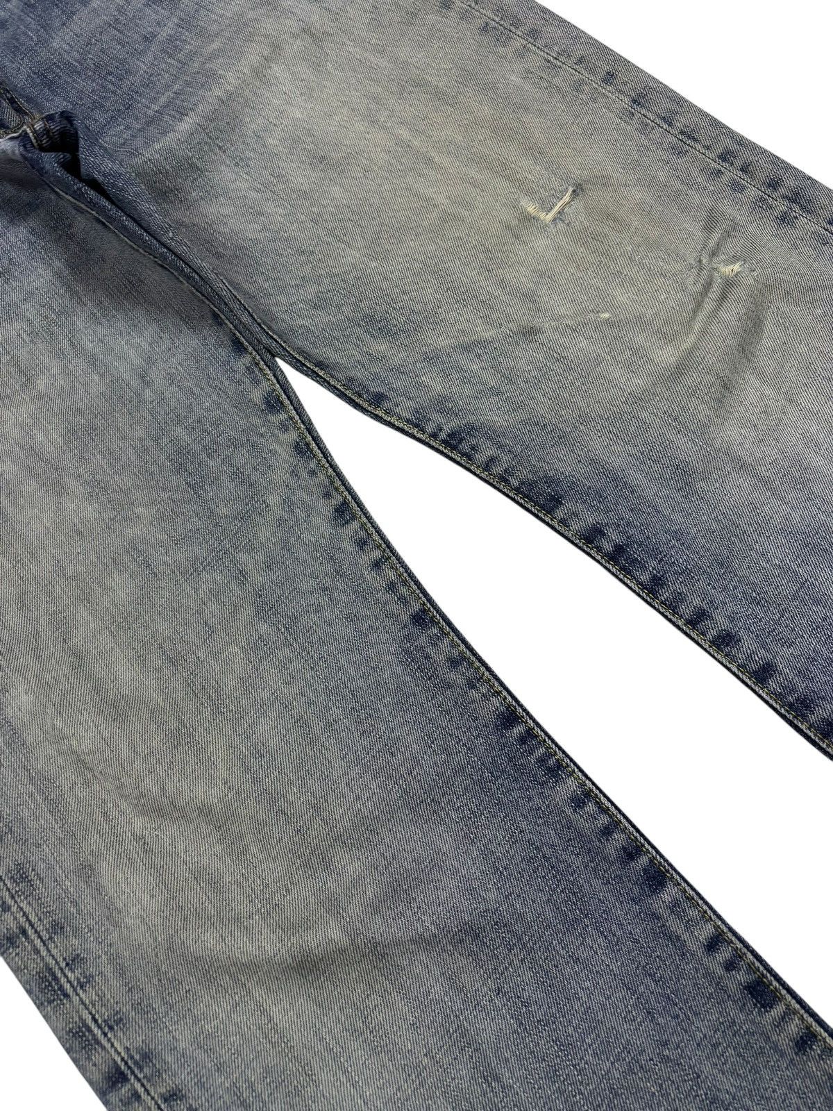 Japanese Brand × Kaihara Denim Vintage Kaihara Uniqlo S-001 Blue Washed Jeans Size US 33 - 3 Thumbnail