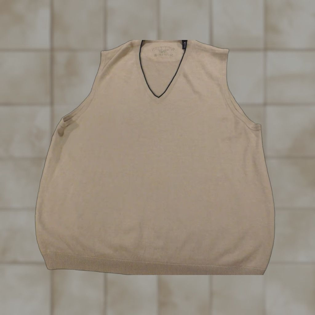 Cutter & Buck Cutter & Buck Sweater Pullover V-Neck XL Beige Mens Knit Pullover Regular Long Sleeve Logo Modern Fall Winter Size US XL / EU 56 / 4 - 1 Thumbnail