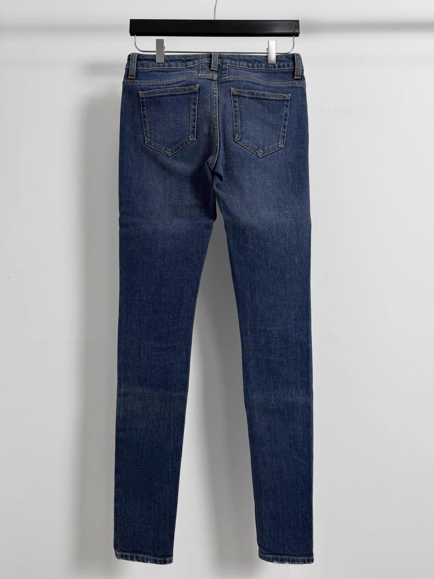 Saint Laurent Paris SLP16FW D01 Navy Blue Cat Paw Wash Jeans 27 Size US 27 - 2 Thumbnail