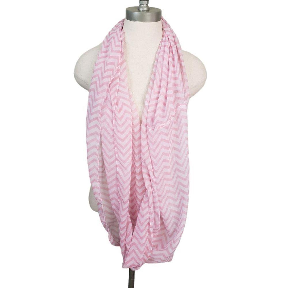 Designer CT844 Pink & White Ladies Infinity Scarf Size ONE SIZE - 2 Thumbnail
