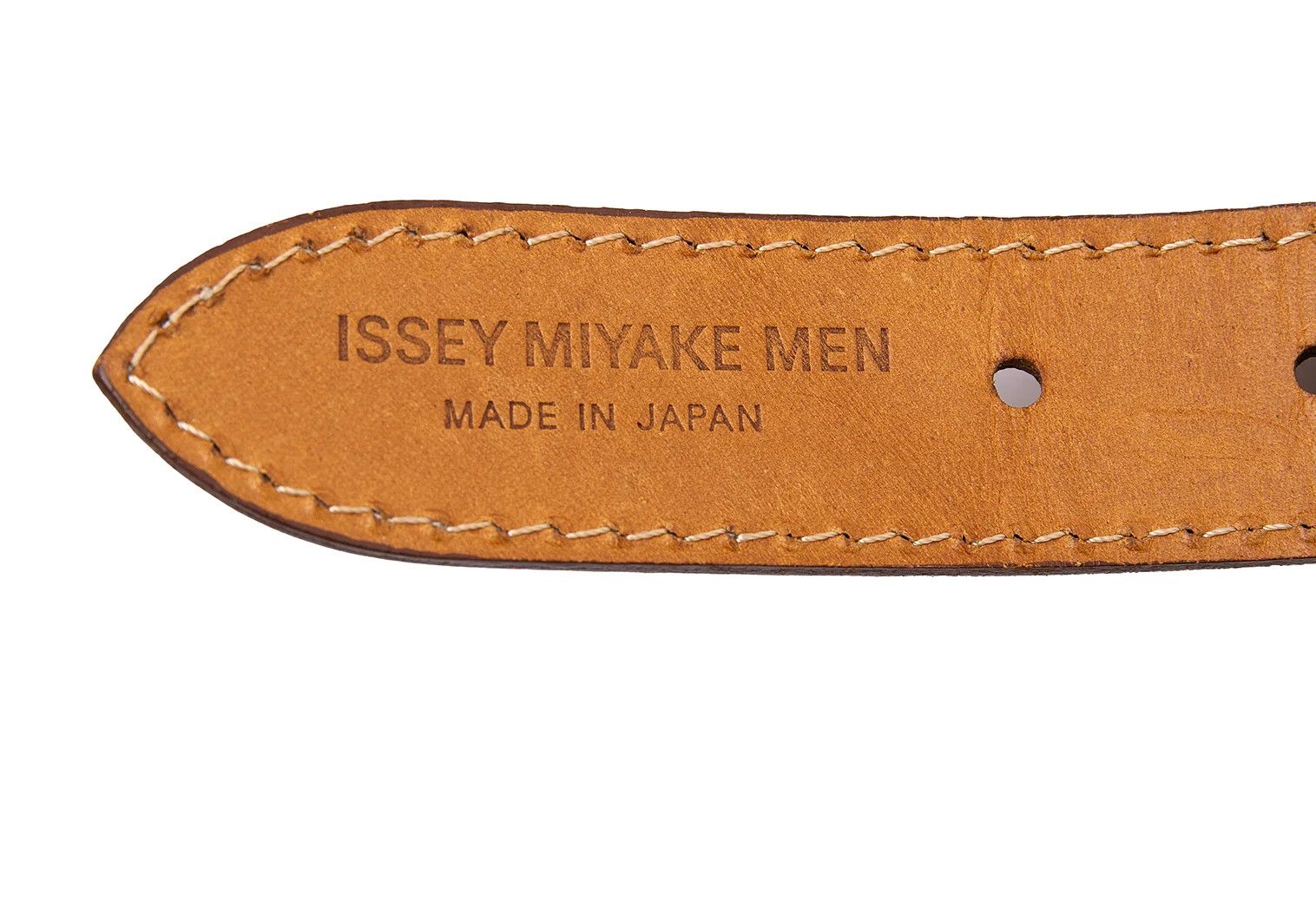 Issey Miyake Metallic Bias Check Leather Belt in Bronze Size ONE SIZE - 12 Thumbnail