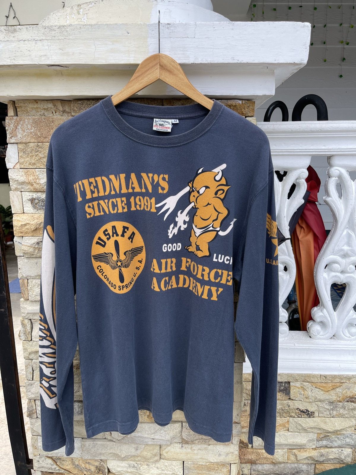 Japanese Brand Rare🔥Tedman Air Force Long Sleve T Shirt Size US L / EU 52-54 / 3 - 2 Thumbnail