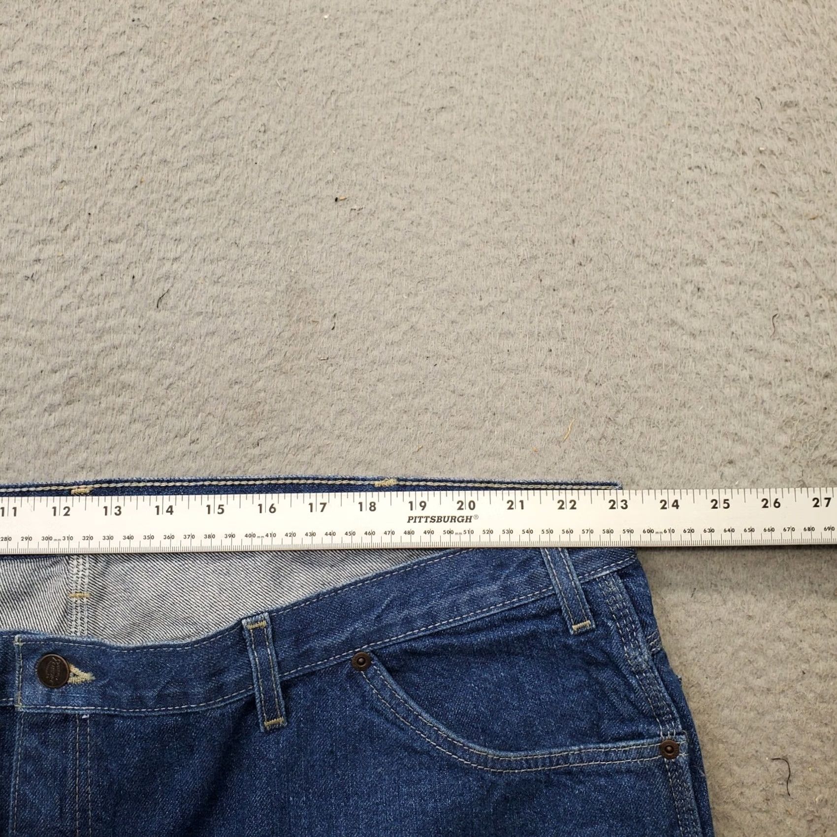 Dickies Dickies Carpenter Jeans Mens 48x30 Blue Denim High Rise Double Stitch Straight Jeans Size US 32 / EU 48 - 6 Thumbnail