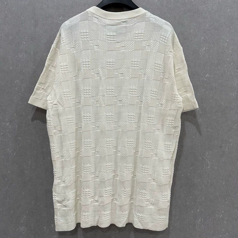Louis Vuitton Louis Vuitton White Checkerboard Logo Short Sleeve Size US L / EU 52-54 / 3 - 2 Thumbnail