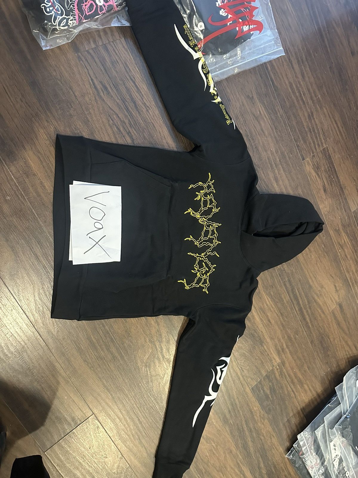 Revenge Revenge Yellow Lightning Cerberus Hoodie | Grailed