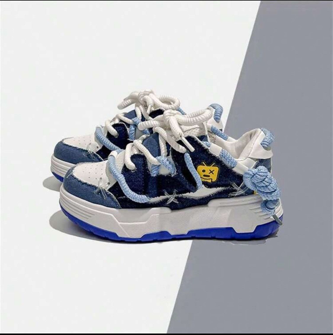 Other Woman Navy and White Sneakers Size US 8 / IT 38 - 4 Thumbnail