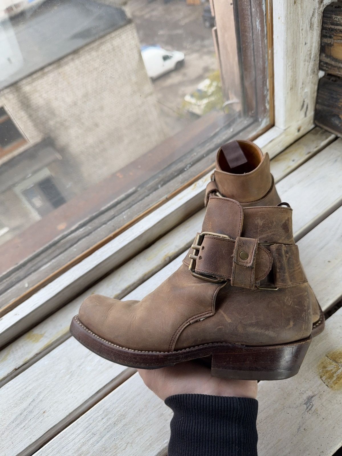 Sancho Boots 90s Sancho Goodyear Welt Leather Harness Boots Brown EU 36 Size US 5.5 / IT 35.5 - 15 Thumbnail