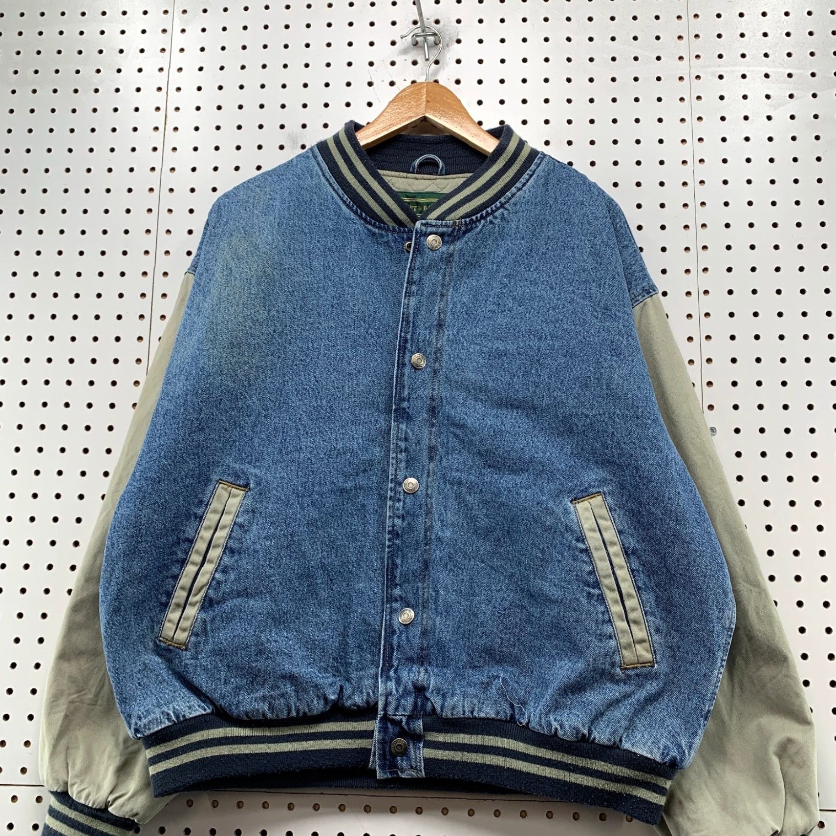 Croft & Barrow VINTAGE Croft Barrow Denim Bomber Button Jacket Mens L 90s Insulated Denim Blue 90s Mens Jacket Size US L / EU 52-54 / 3 - 2 Thumbnail