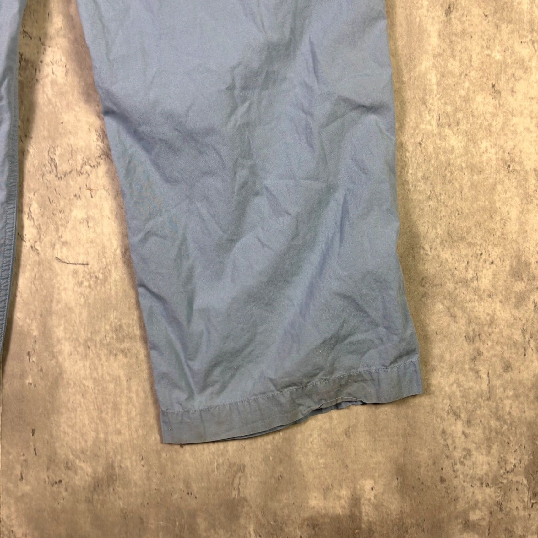 Abercrombie & Fitch Abercrombie & Fitch Cargo Pants L Men Blue Cotton Drawstring Elastic Waist Logo Patch Casual Pants Size US 33 - 8 Thumbnail