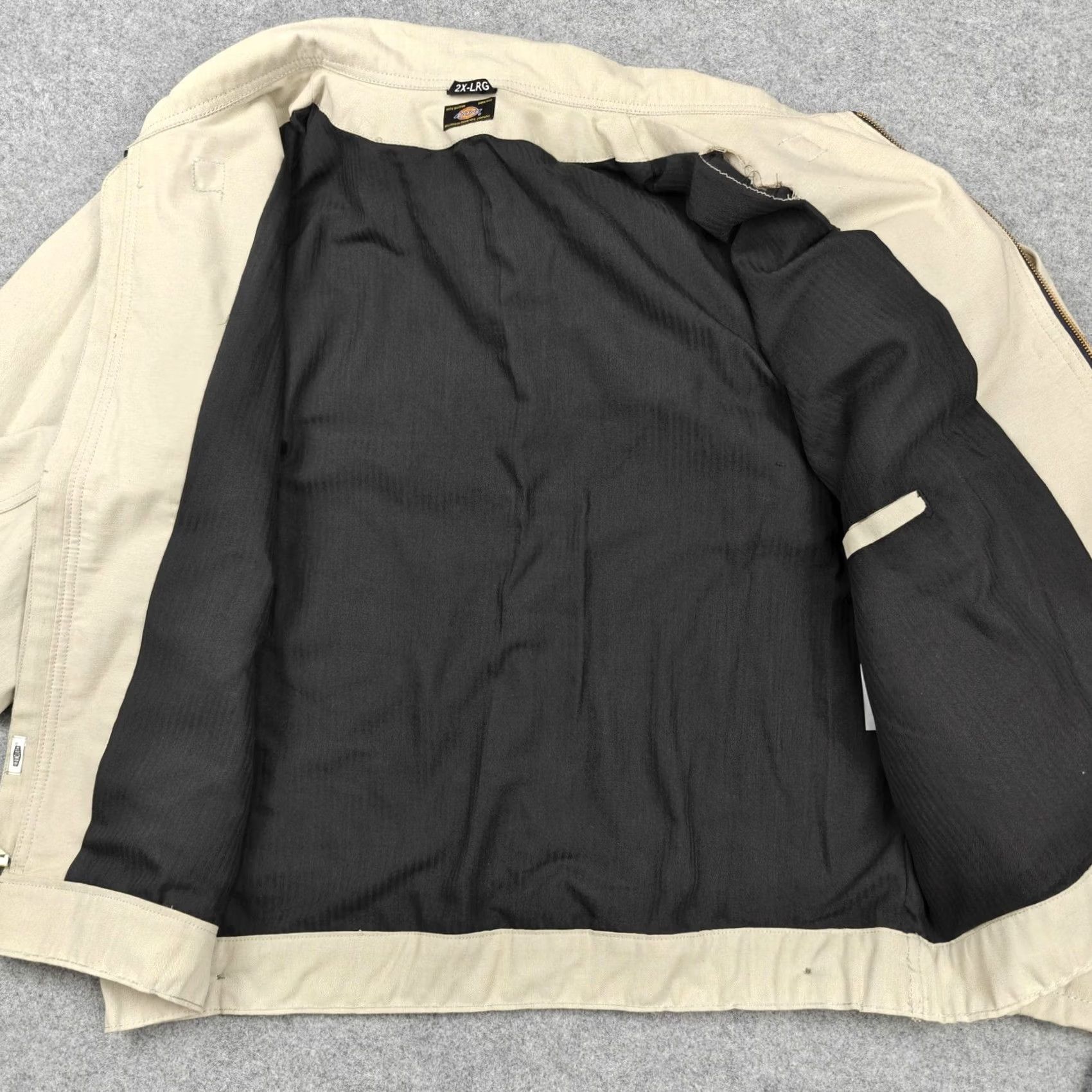 Dickies Dickies Jacket Mens 2XL Beige Khaki Ike Can Ride Moto Canvas Lined Zip Pockets Jacket Size US XXL / EU 58 / 5 - 4 Thumbnail