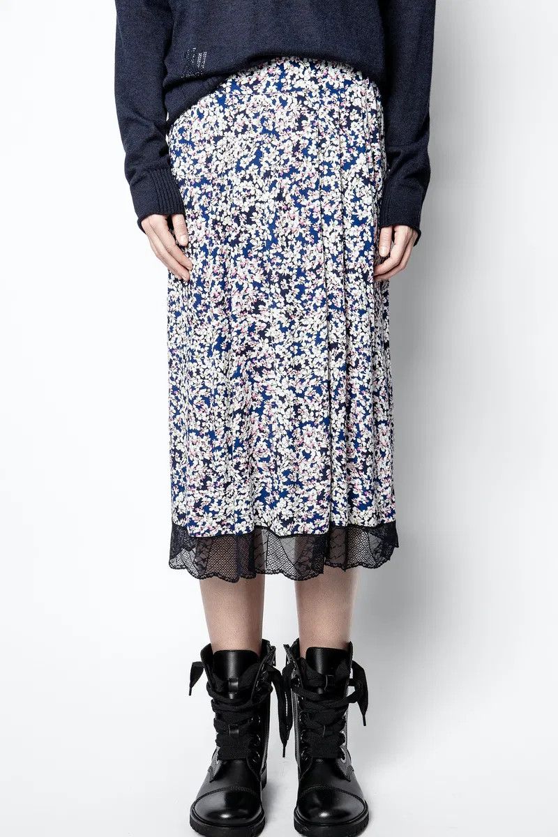 Zadig & Voltaire ZADIG & VOLTAIRE JENNY PRINT BEGONIA SKIRT Size 26" / US 2 / IT 38 - 11 Thumbnail