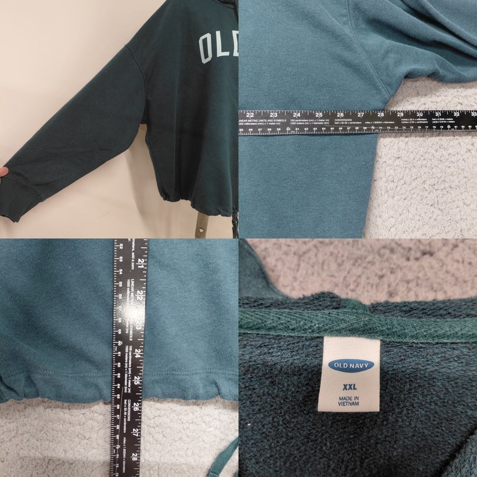 Old Navy Old Navy Hoodie Womens XXL Green Spell Out Drawstring Bottom Long Sleeve Hoodie Size XXL / US 16-18 / IT 52-54 - 8 Thumbnail