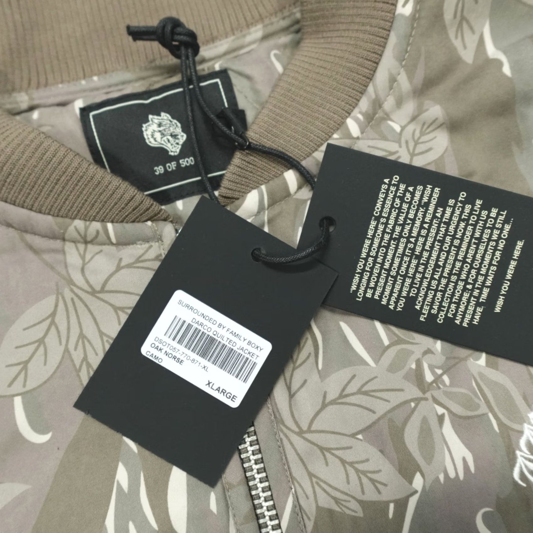 Darc Sport Darc Sport Surrounded By Family Boxy Men’s XL Darco Quilted Zip Jacket Oak Norse Camo Size US XL / EU 56 / 4 - 4 Thumbnail