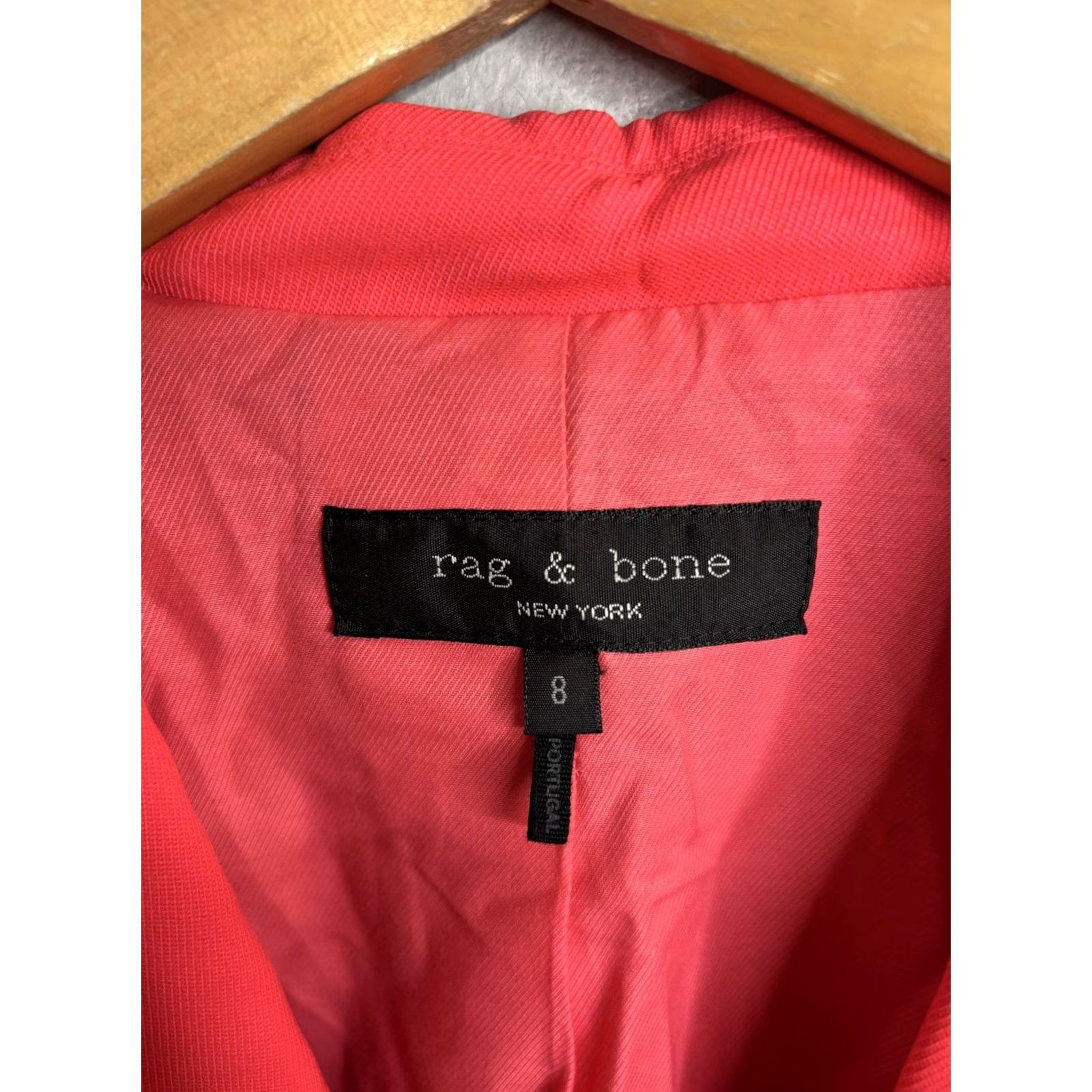 Rag & Bone Rag & bone Blazer Womens 8 Coral Pink Tailored Suit Jacket Portugal Work Shirt Bottons Notch Size M / US 6-8 / IT 42-44 - 3 Thumbnail