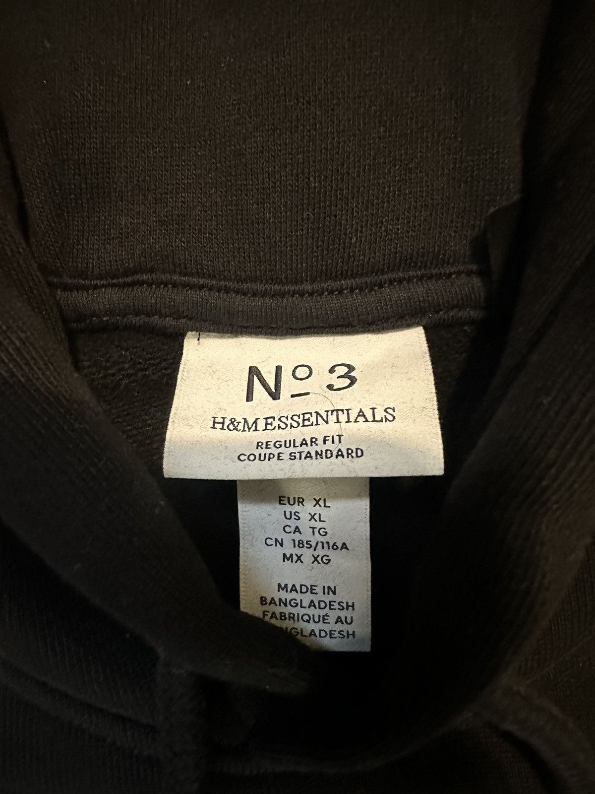 H&M Plain Black heavyweight hoodie Size US XL / EU 56 / 4 - 3 Thumbnail