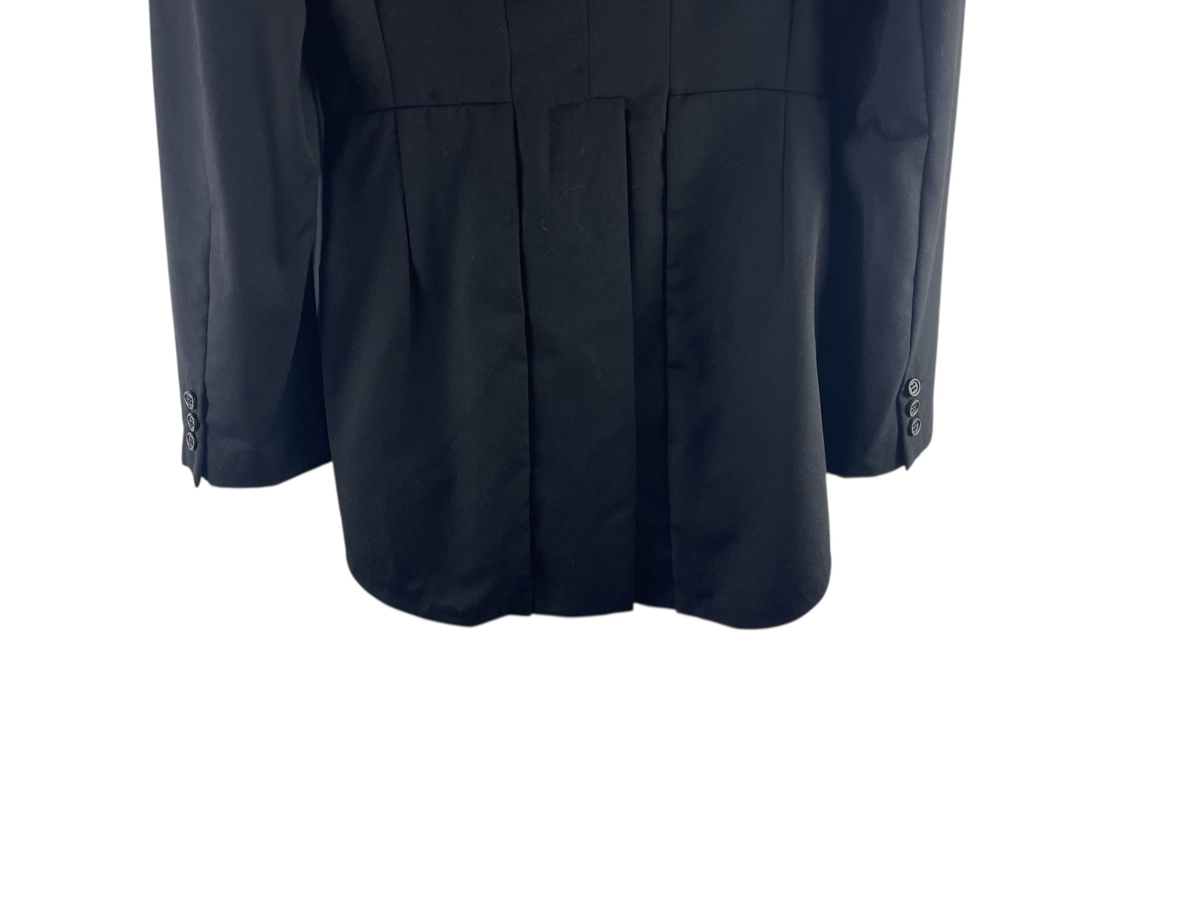 Comme des Garcons CDG BLACK Curved Panel Wool Blazer Japanese Avant Tailoring Size S / US 4 / IT 40 - 11 Thumbnail