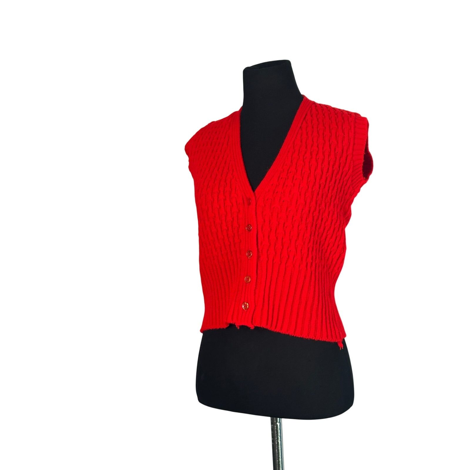Vintage Vintage red buttoned sweater vest size Small Size S / US 4 / IT 40 - 10 Thumbnail