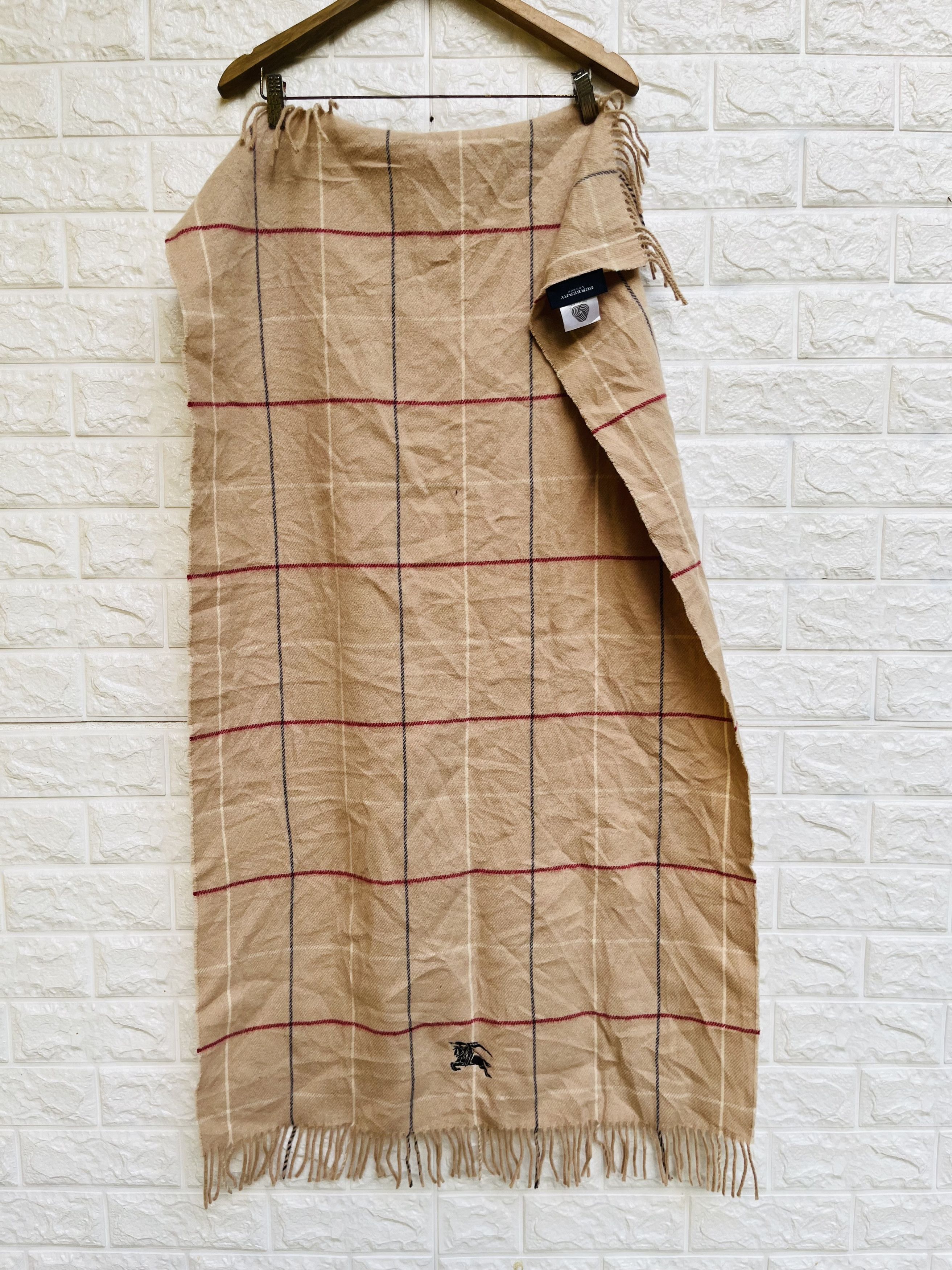 Burberry × Japanese Brand × Vintage Vintage Burberry Wool Designer Fashion Style Size ONE SIZE - 1 Thumbnail