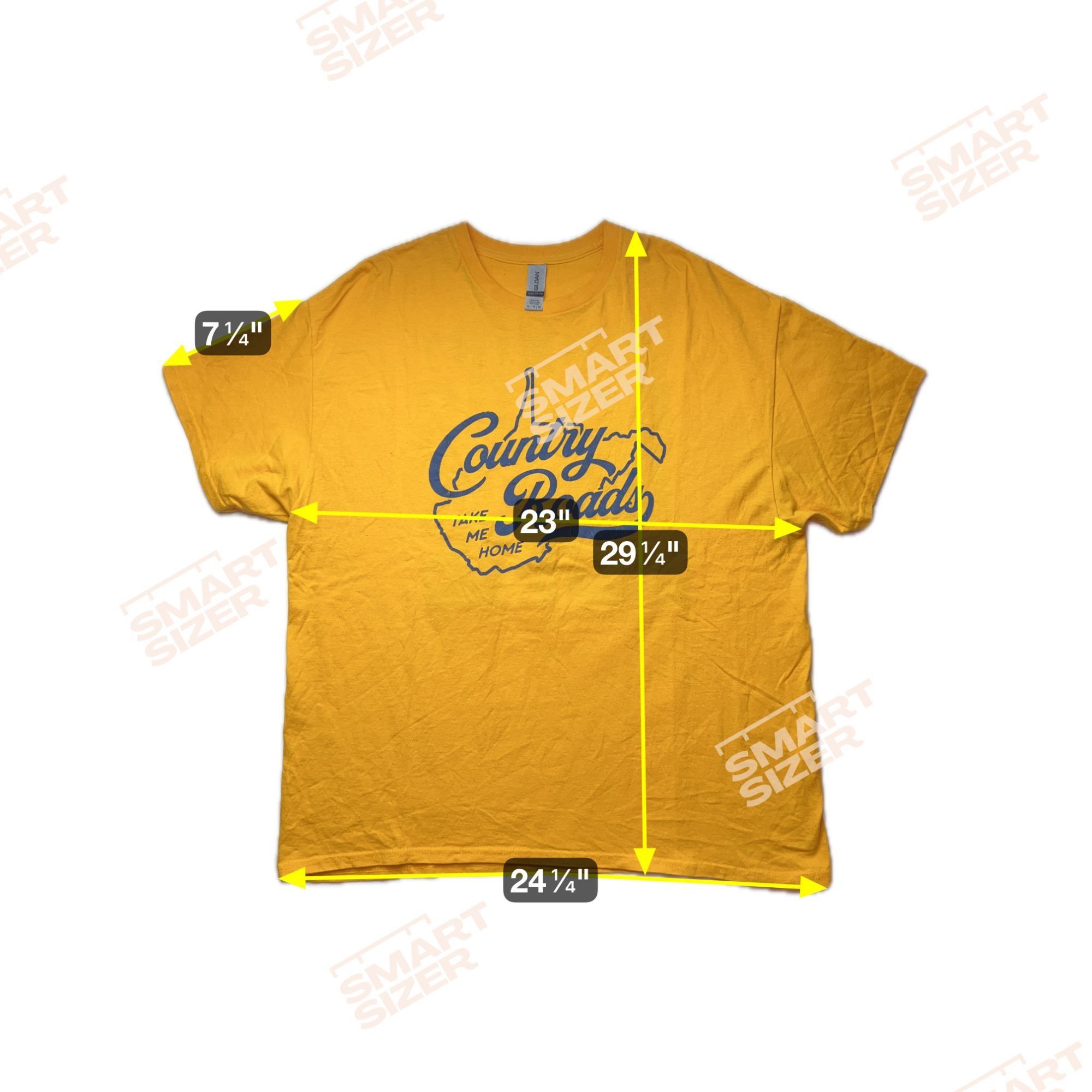 Gildan West Virginia Country Roads Take Me Home XL T-Shirt Shirt Size US XL / EU 56 / 4 - 7 Thumbnail