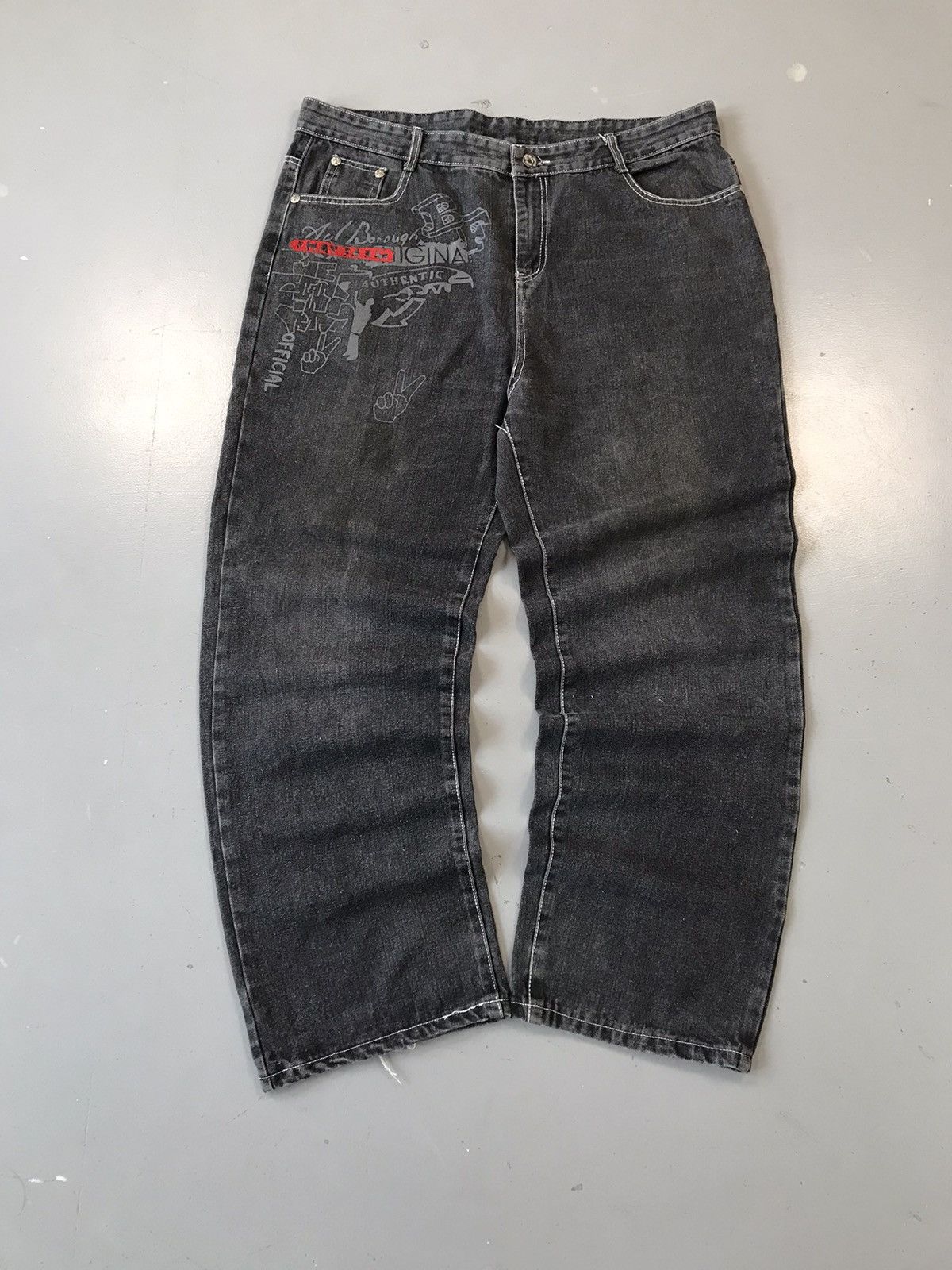 JNCO × Southpole × Vintage Rare vintage Y2K spell out embroidered denim Size US 40 / EU 56 - 4 Thumbnail