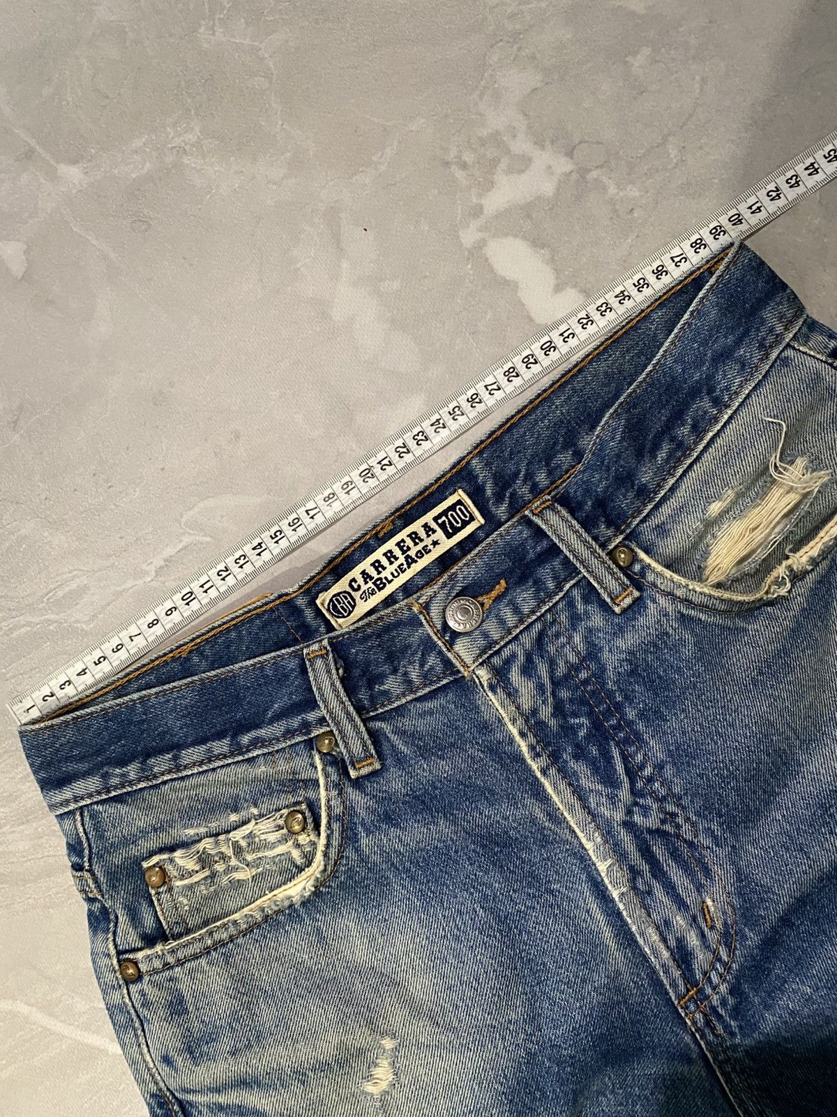 Japanese Brand Archive Ripped Washed Fresh Slim Jean / Y2K Drip Japan Size US 31 - 7 Thumbnail