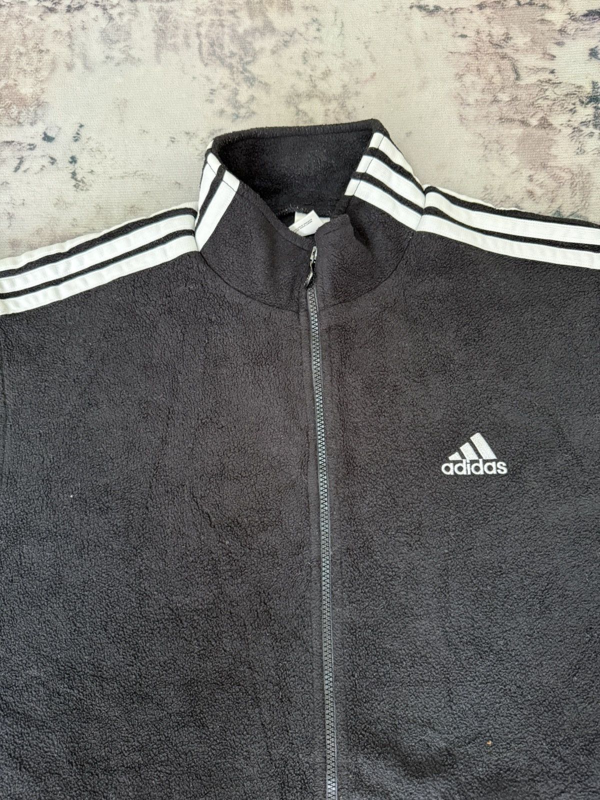 Adidas Vintage 90s ADIDAS DESCENTE FLEECE SWEATER JACKET Size US XL / EU 56 / 4 - 4 Thumbnail
