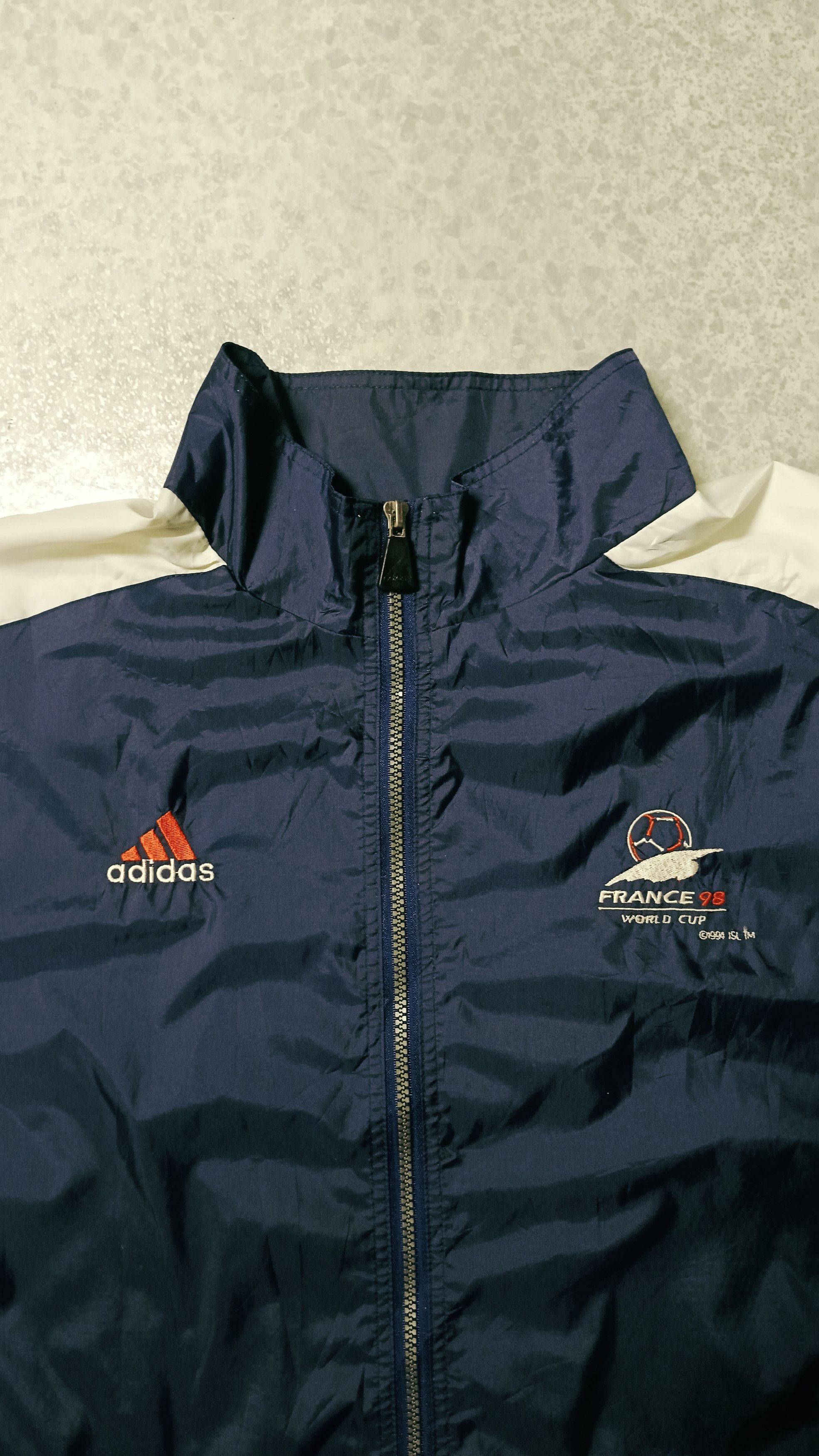 Adidas × Vintage Adidas France 98 World Cup Team France Windbreaker Size US L / EU 52-54 / 3 - 3 Thumbnail