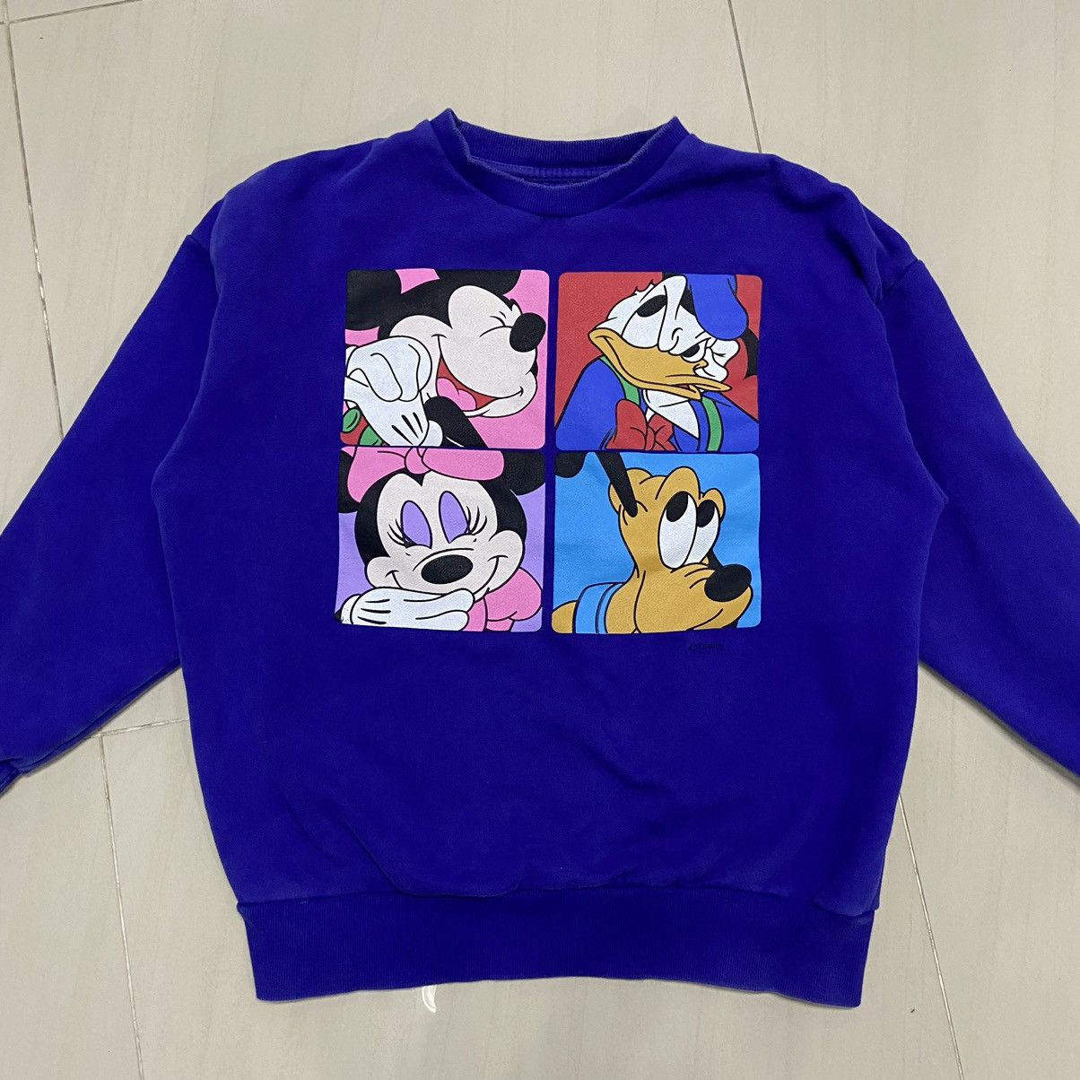 image of Cartoon Network x Disney Mickey Mouse Character Sweatshirt in Blue, Men's (Size XL)