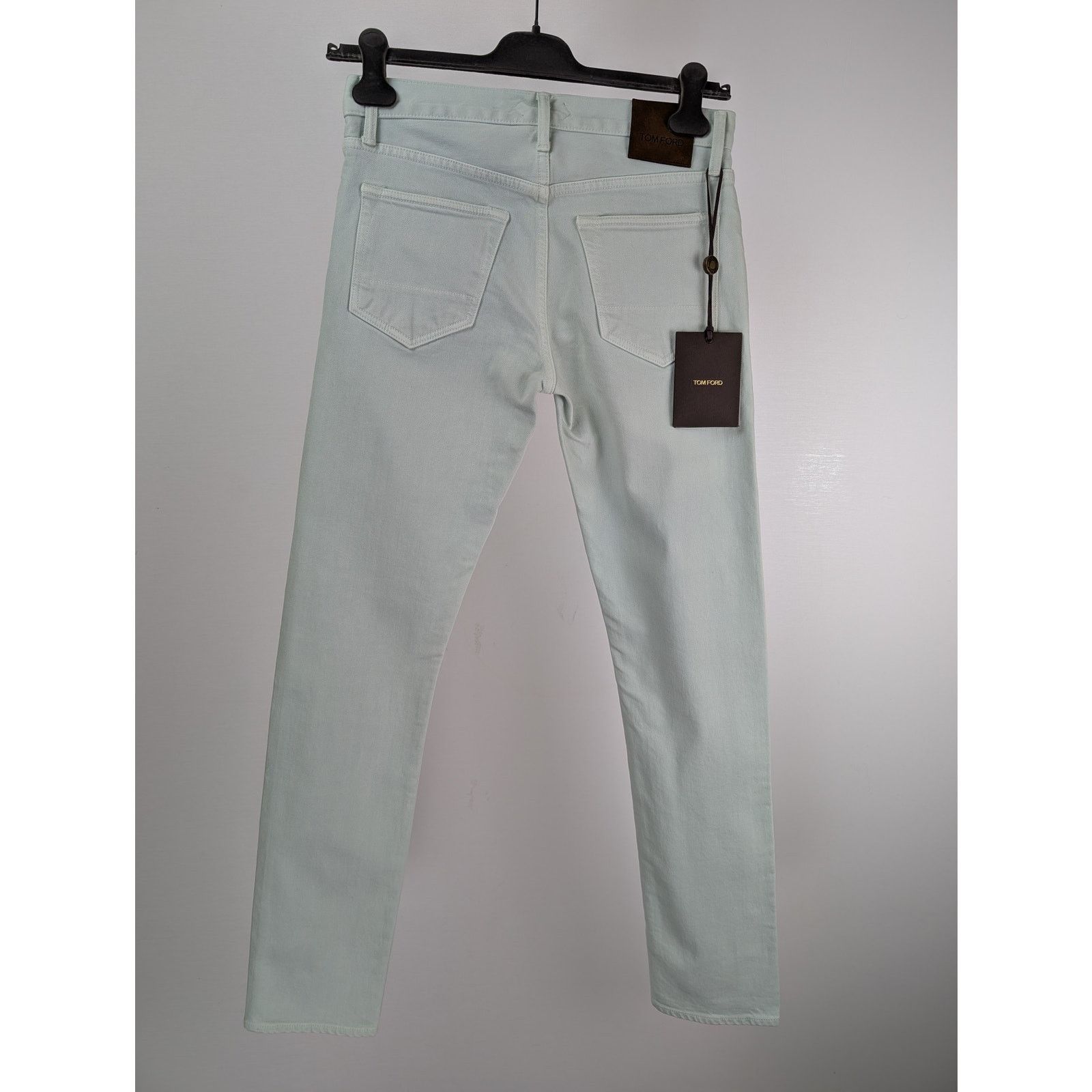 Tom Ford o1rshd1 Slim Denim Jeans in Light Mint Green Size US 30 / EU 46 - 8 Thumbnail