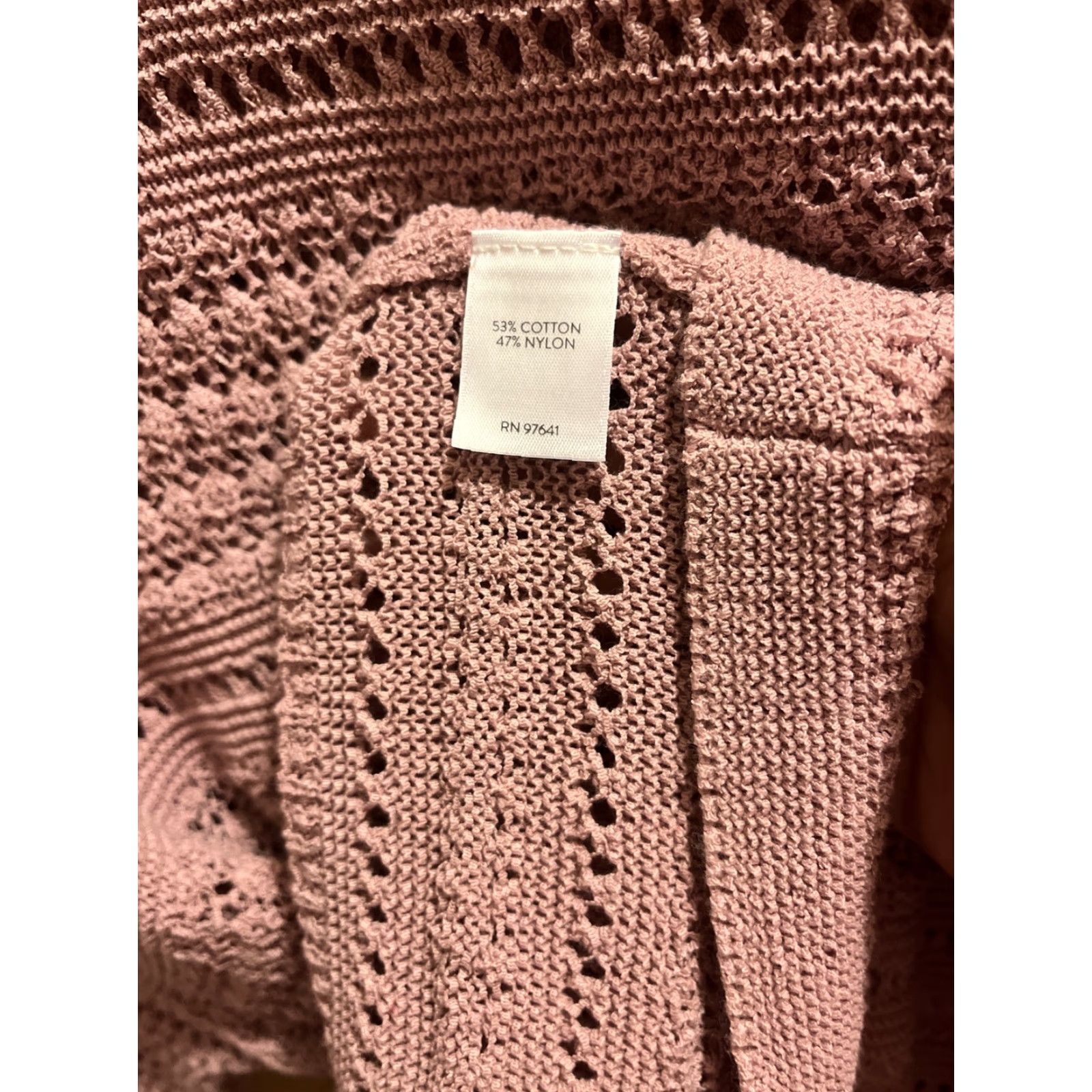 J. Jill **J. Jill XL Mauve Open-Knit Crochet Sweater** User: J. Jill XL Mauve Open-Knit Crochet Sweater Size XL / US 12-14 / IT 48-50 - 6 Thumbnail