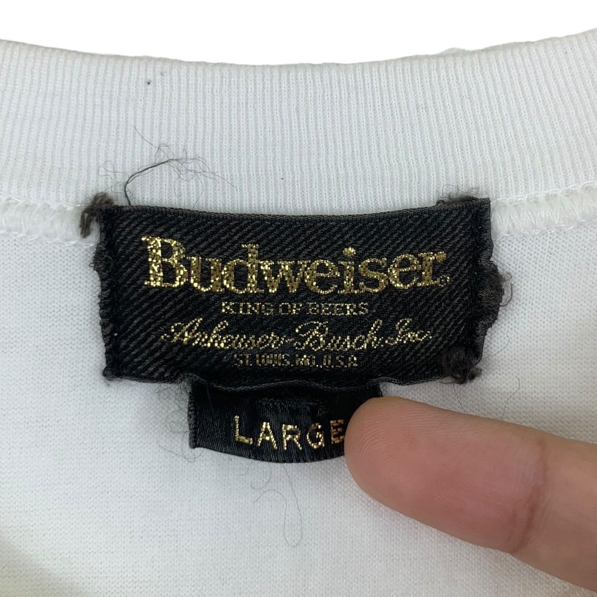 Budweiser Vintage 90’ BUDWEISER KING OF BEER Painting Artwork Size US L / EU 52-54 / 3 - 6 Thumbnail