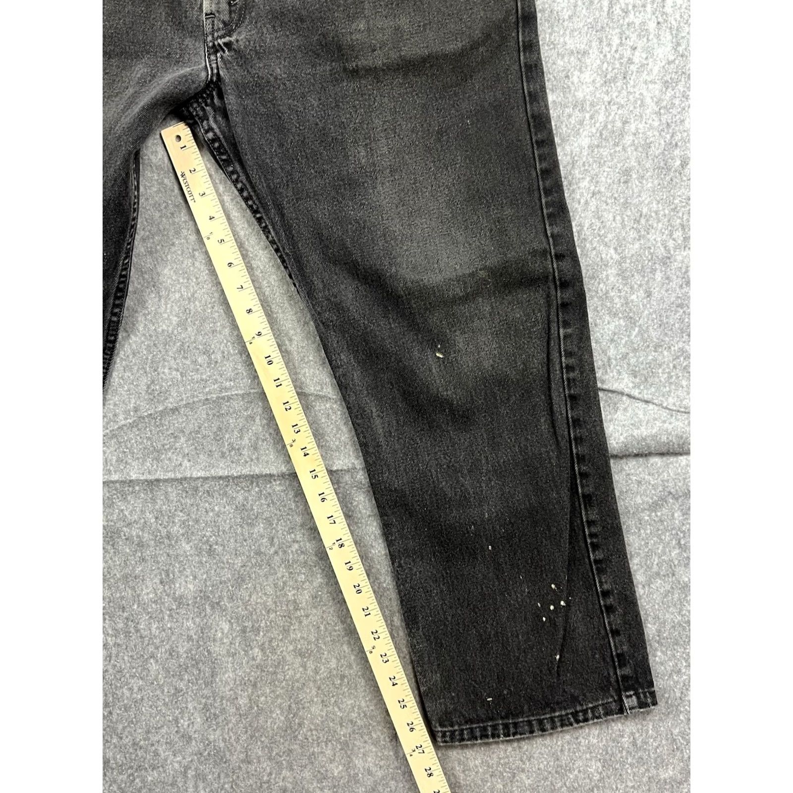 Levi's VINTAGE Levi's 505 Jeans Men's Black Regular Fit Distressed Denim Size 40x29 Size US 40 / EU 56 - 5 Thumbnail