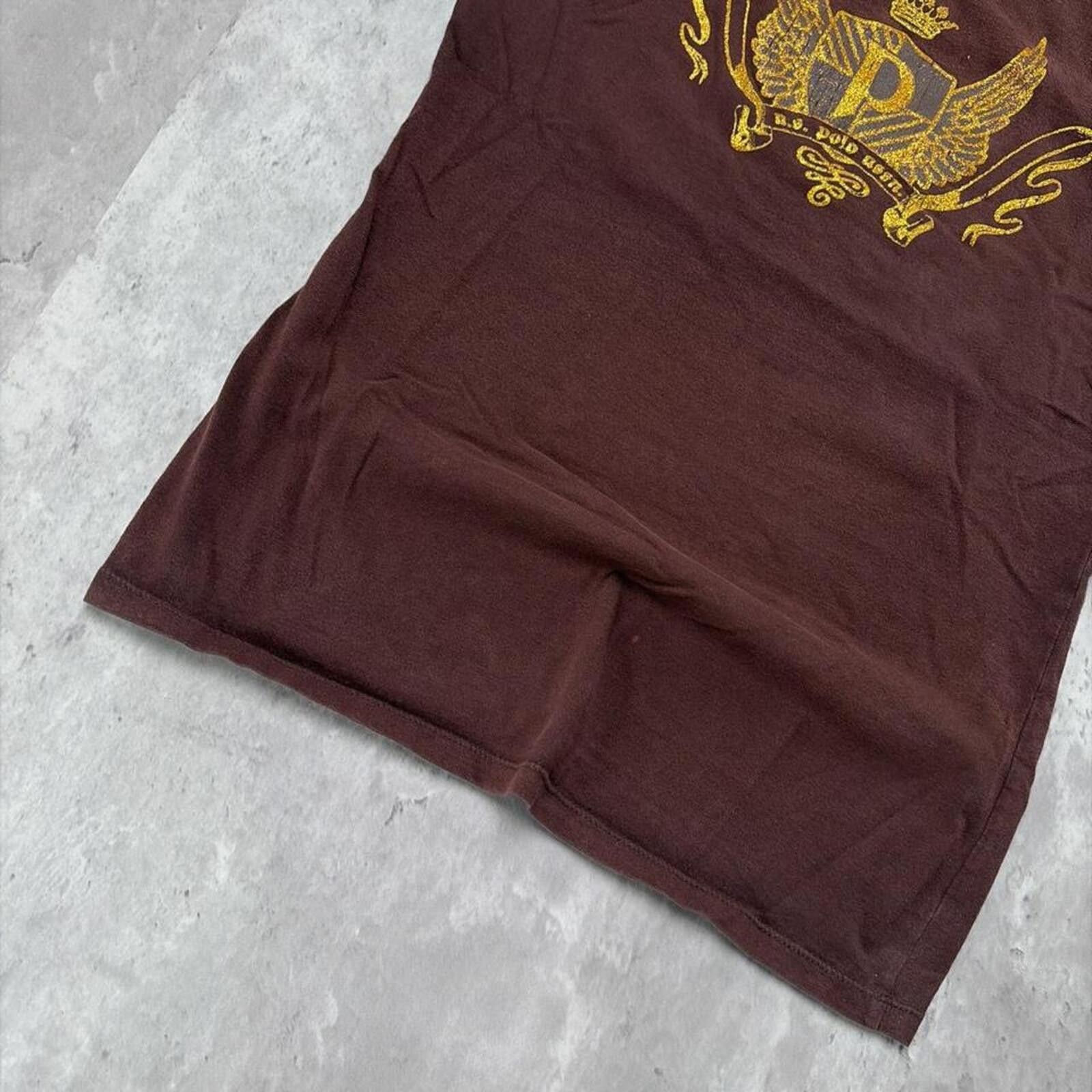 U.S. Polo Assn. Y2K Brown U.S. Polo Assn Grunge Skater Gothic T-Shirt Size XS / US 0-2 / IT 36-38 - 6 Thumbnail