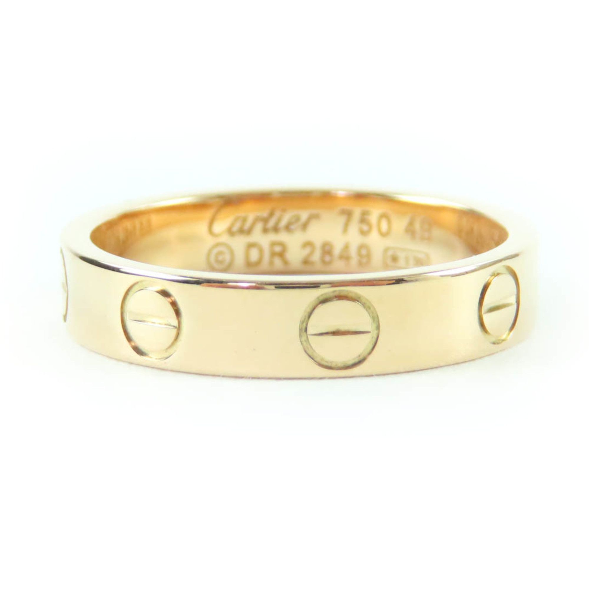 Cartier Cartier DR2849 LOVE Ring, Small, K18 750 (PG), Pink Gold, Size 49 (equivalent to Japanese size), Weight: 3.49g, Women's. Size ONE SIZE - 1 Thumbnail