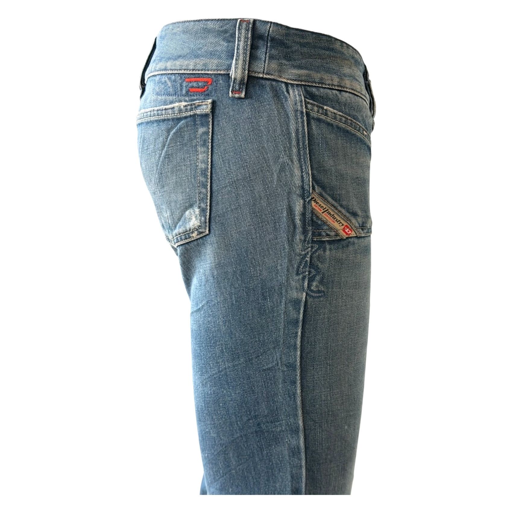 Diesel VINTAGE Diesel Jeans HUSH 30 Bootcut Flare Denim 0070L Made in Italy Women 30 Blue 2005 Size 30" / US 8 / IT 44 - 4 Thumbnail