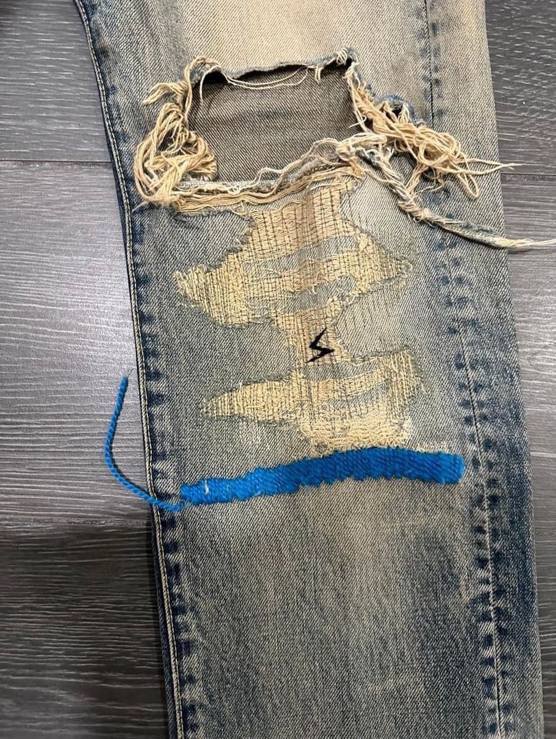 Undercover Undercover 68 Blue Yarn Jeans Size US 34 / EU 50 - 7 Thumbnail
