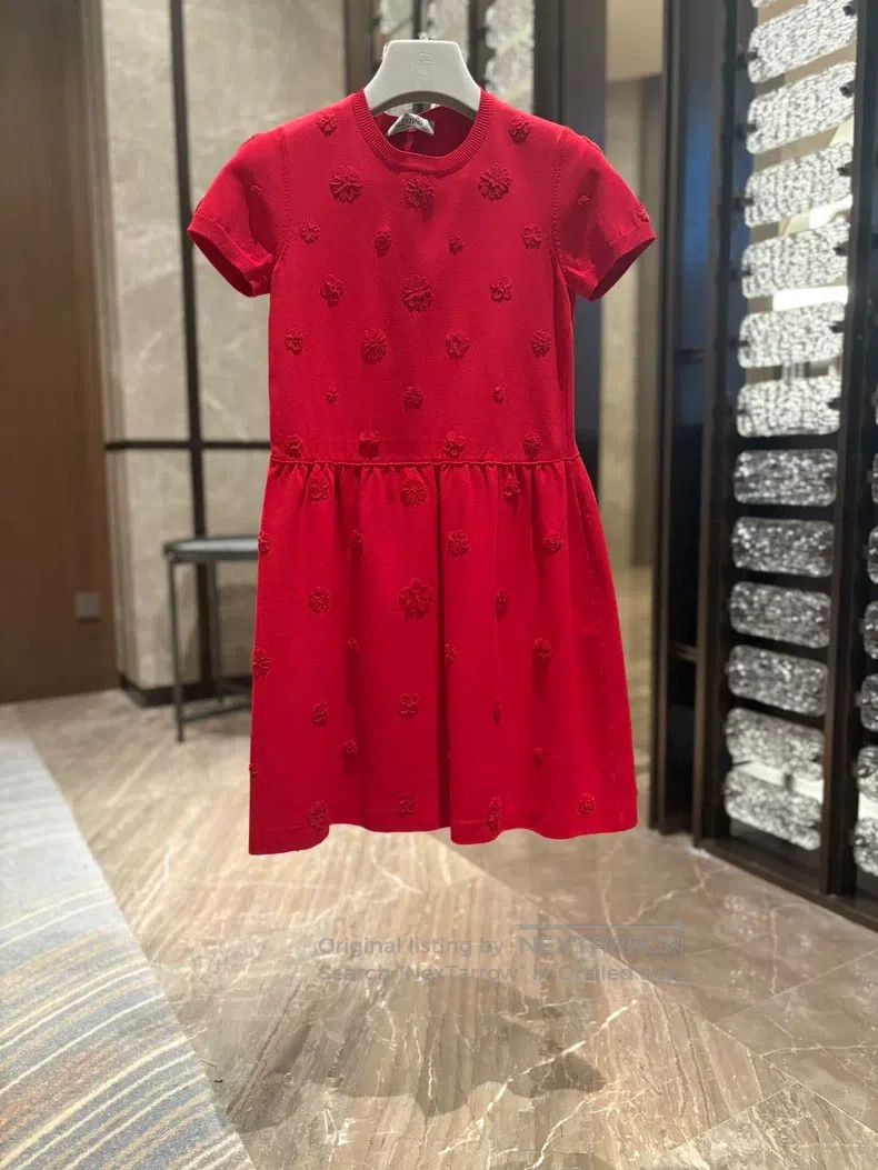 Valentino Valentino Red knitted dress Size S / US 4 / IT 40 - 1 Thumbnail