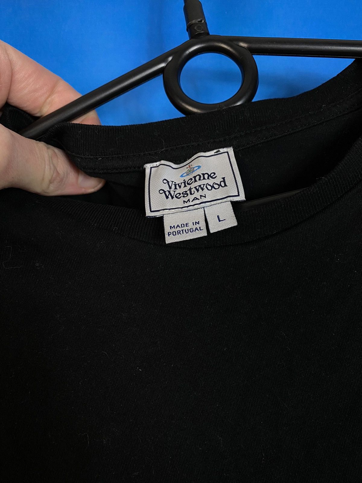 Vivienne Westwood 💥Vivienne Westwood black embroidered logo tee shirt Size US L / EU 52-54 / 3 - 3 Thumbnail