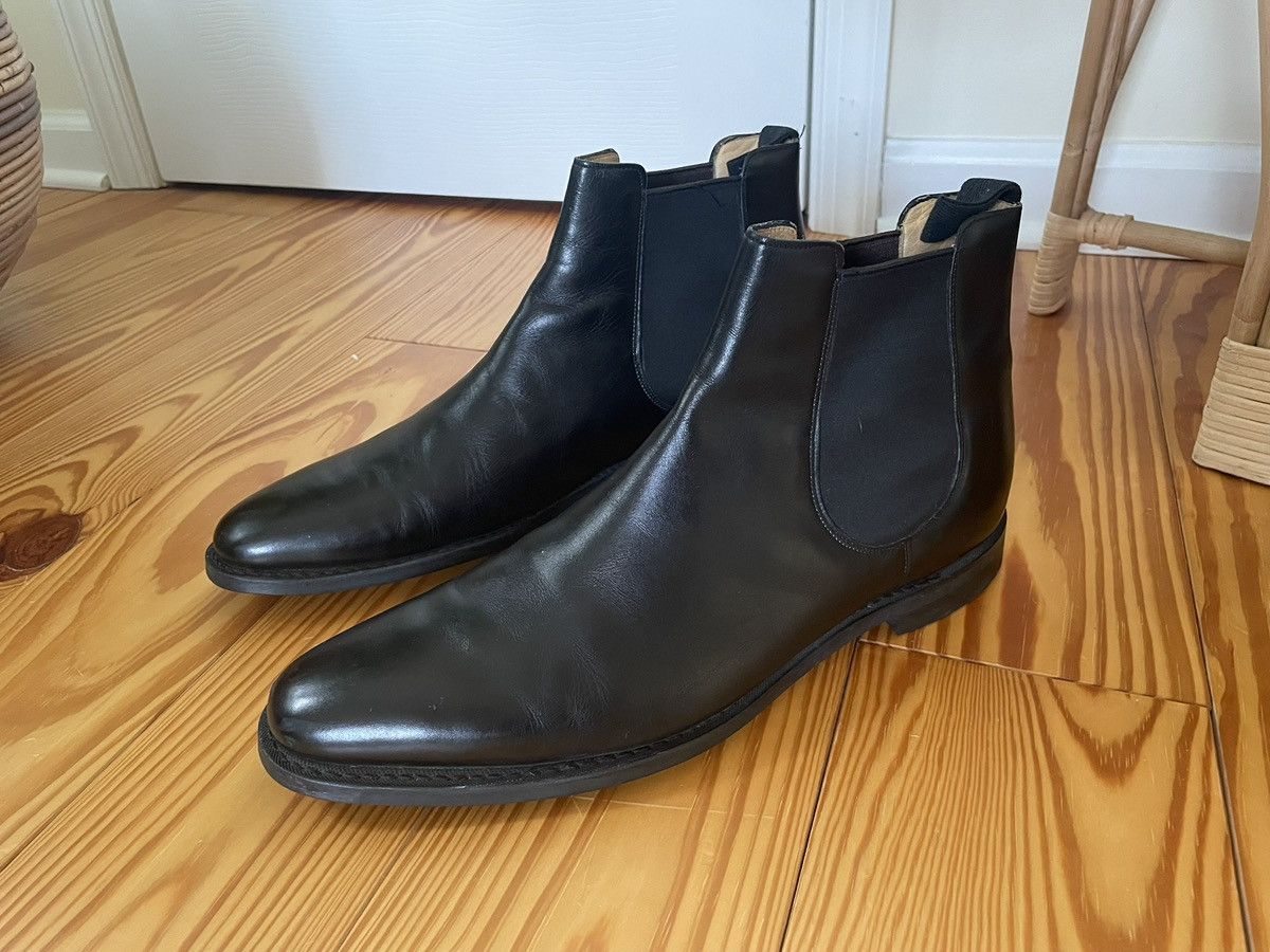 Church's Classic “Ely" Black Leather Chelsea Boots Size 105F / 10.5D Size US 11 / EU 44 - 3 Thumbnail