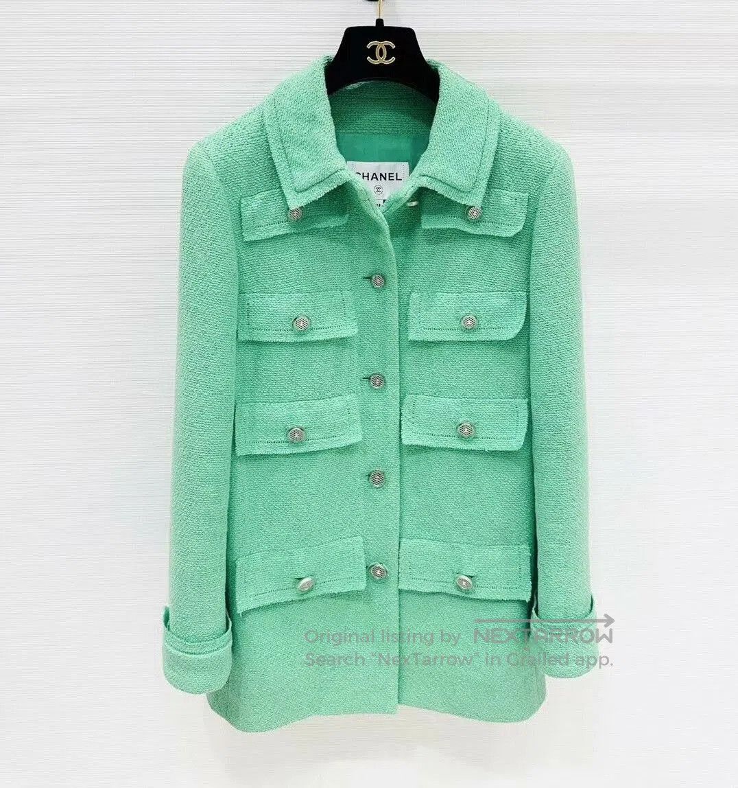 Chanel 20SS Station Green Coat.