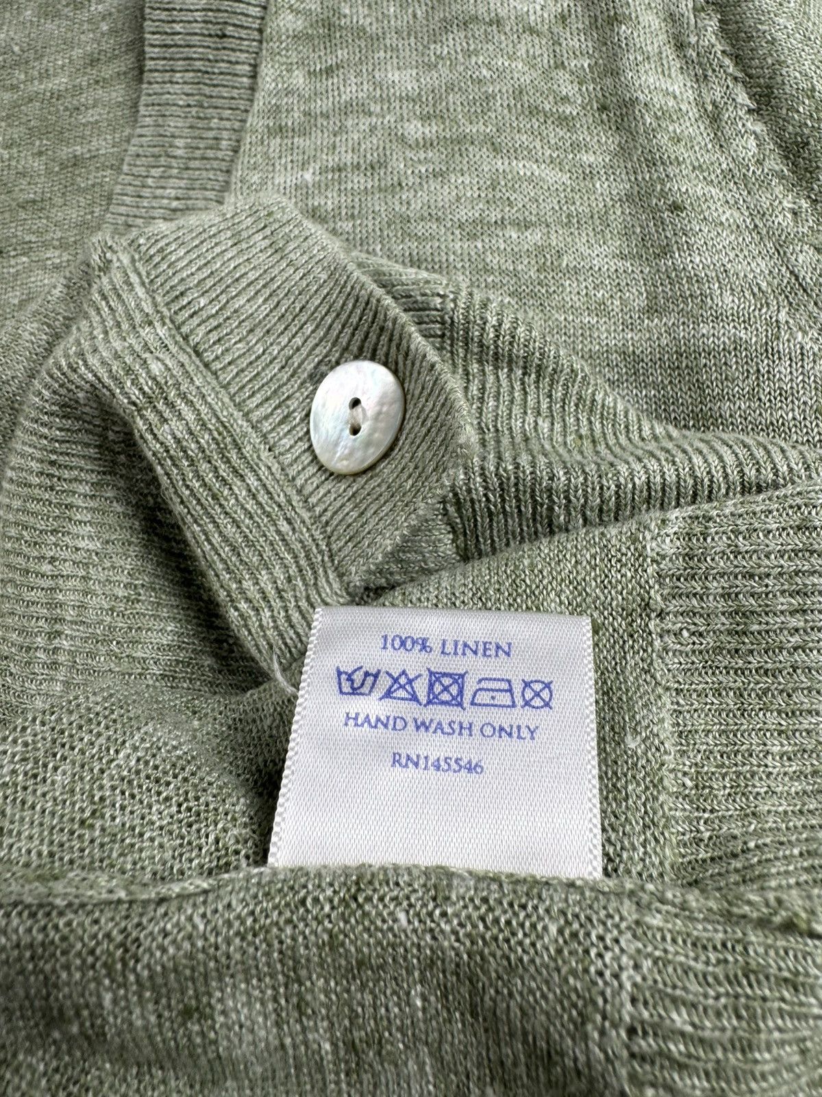 Other UK BRORA Linen 12-14 Size Green Women’s Button Cardigan Sweater Jumper Pullover Size M / US 6-8 / IT 42-44 - 9 Thumbnail