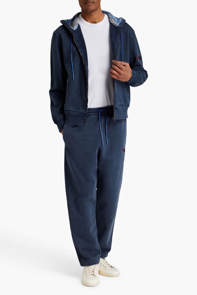 o1mle1025 Logo knit Sweatpants & Joggers in Dark Blue