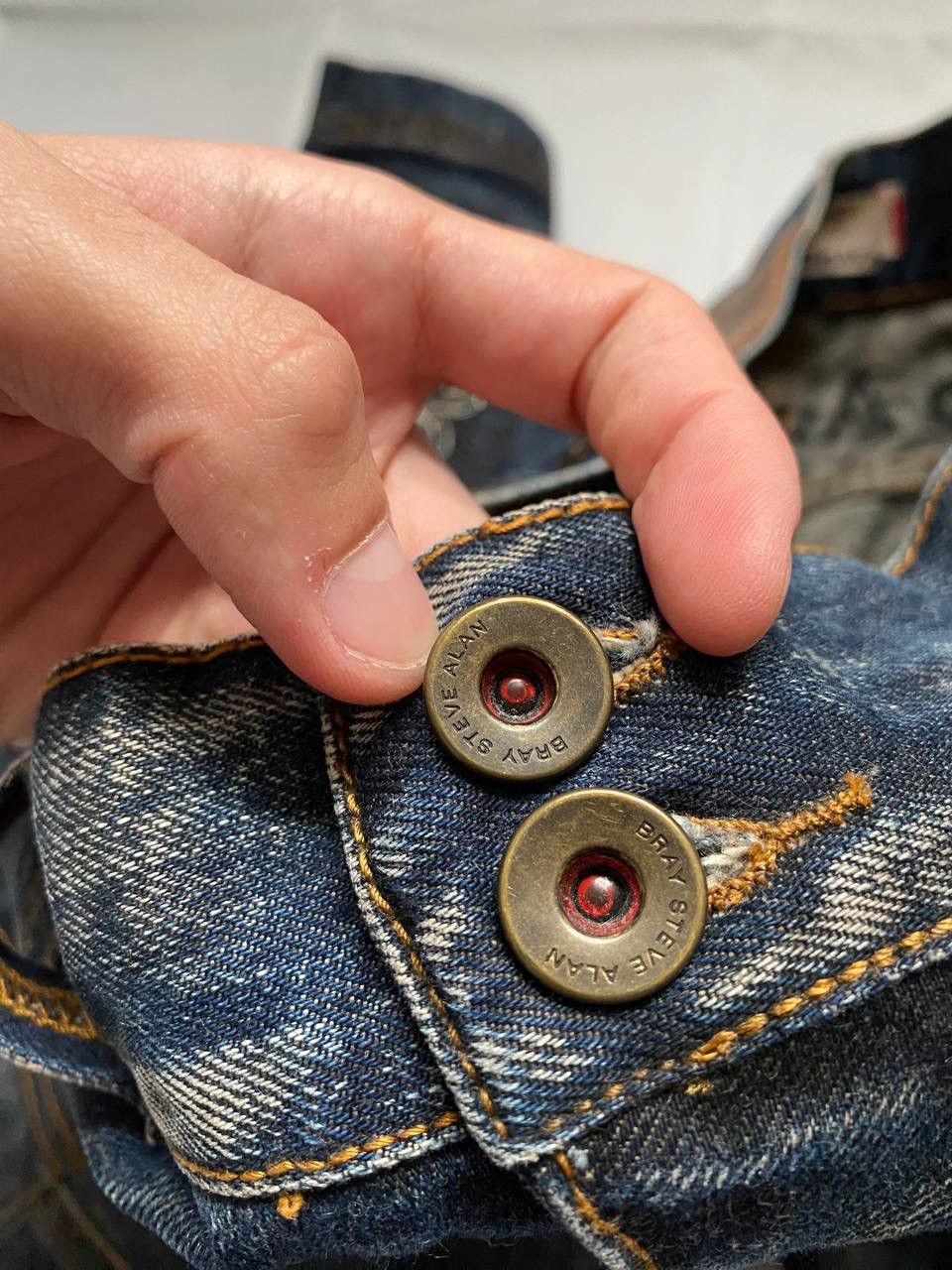 Bray Steve Alan × Designer Bray Steve Alan Distressed Jeans Straight Fit Size US 31 - 13 Thumbnail