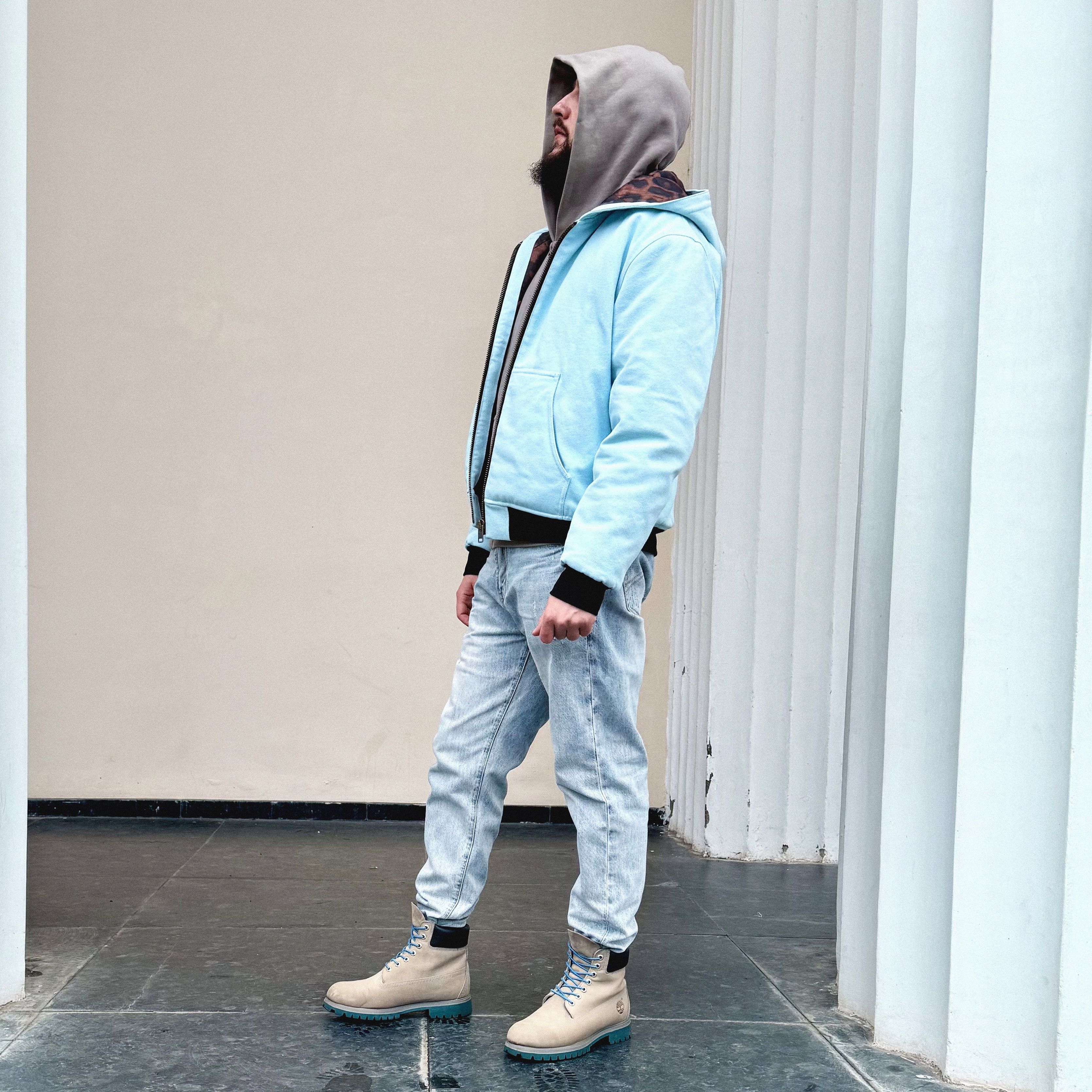 Carhartt Suture Studios 16oz Duck Canvas Work Jacket Ice Blue Leopard Size US S / EU 44-46 / 1 - 10 Thumbnail