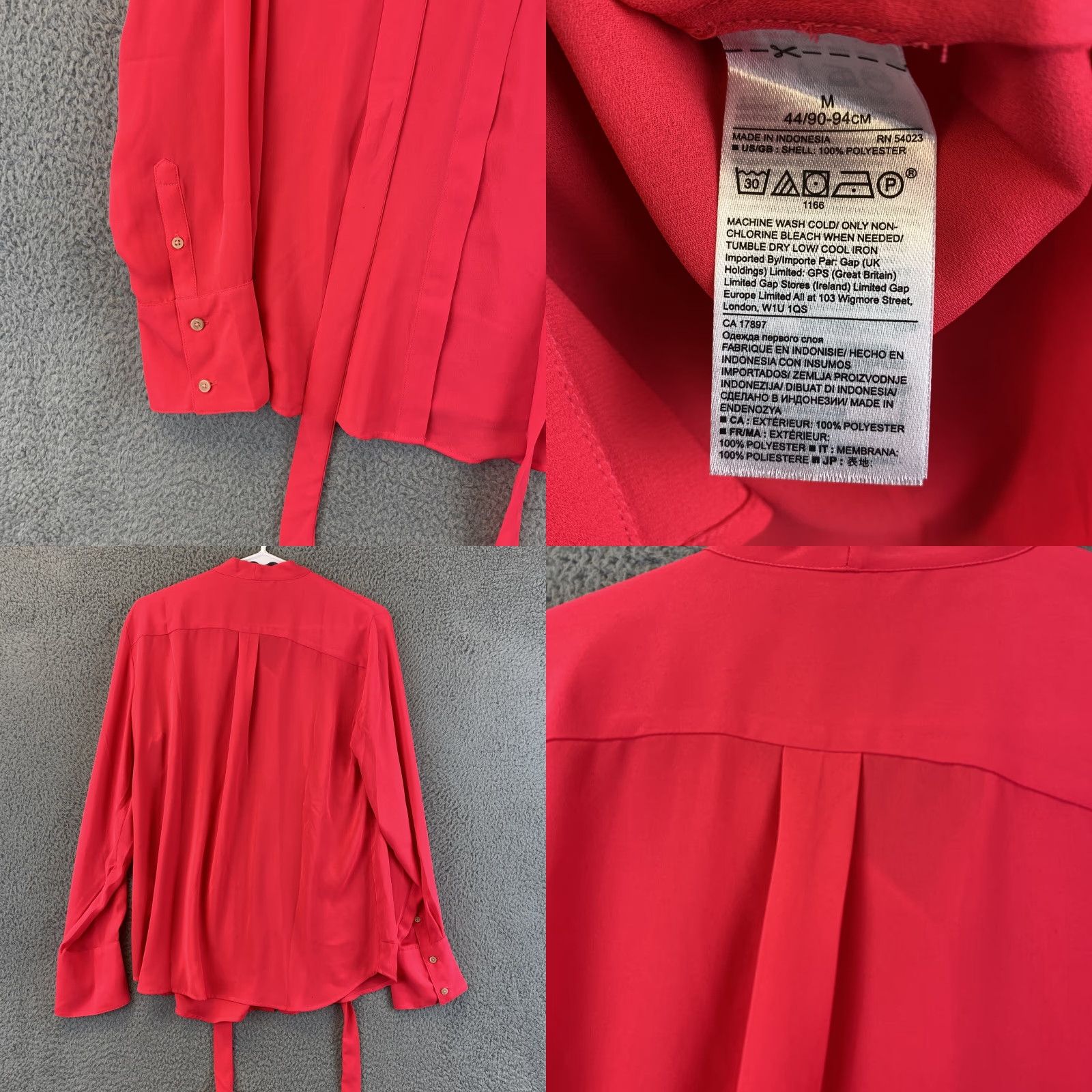 Banana Republic Banana Republic Women's Magenta Tunic Blouse Long Sleeve M V neck /64-14 Size M / US 6-8 / IT 42-44 - 8 Thumbnail