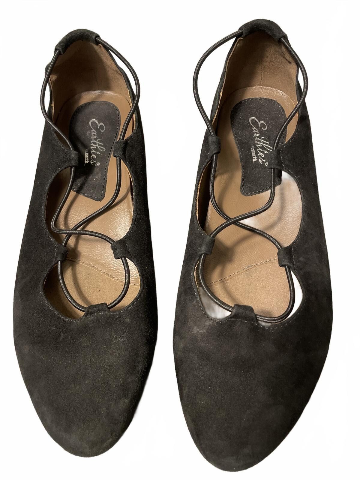 Other Earthies Suede Leather Flats Womens 10 Black Ballet Pointed Size US 10 / IT 40 - 5 Thumbnail