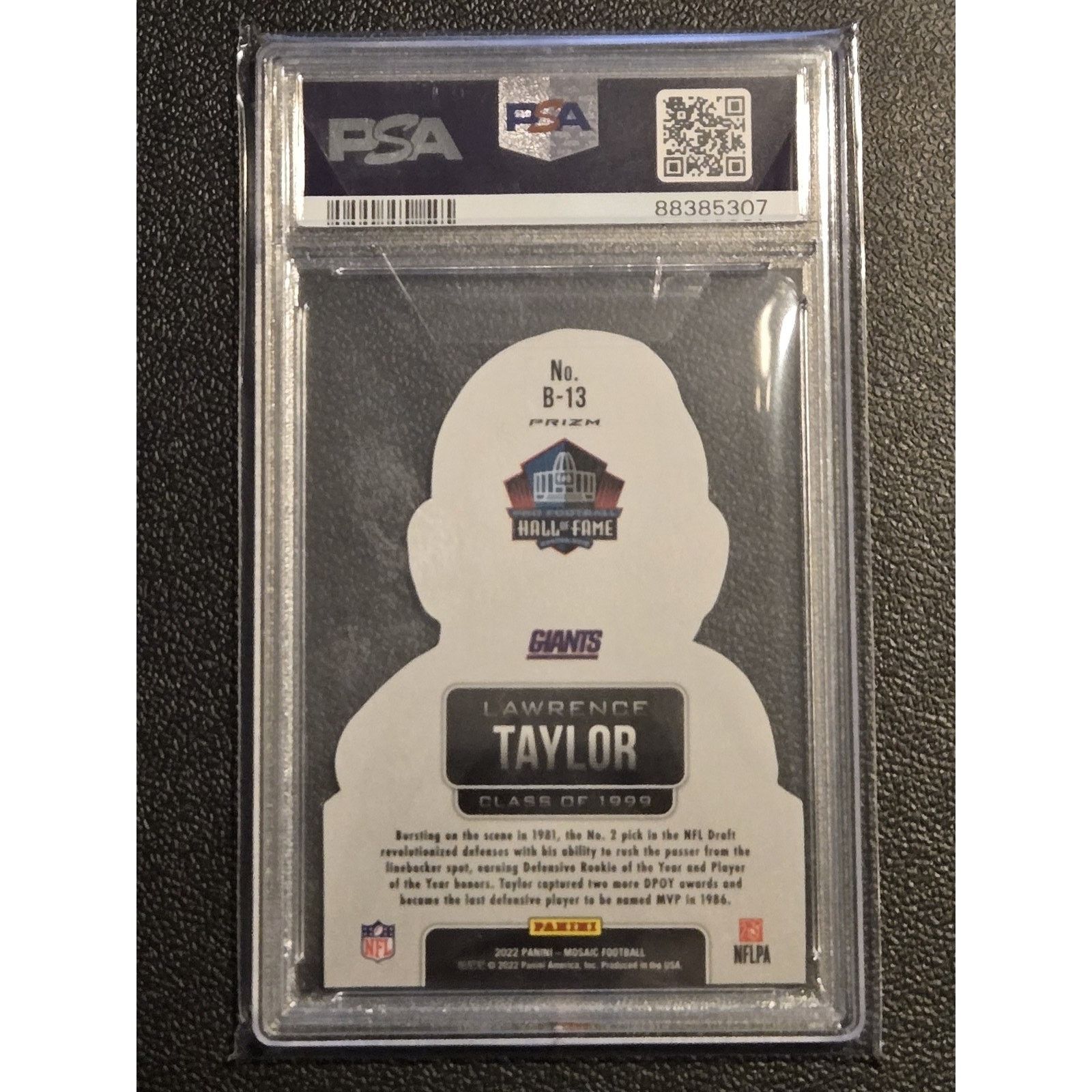 Other 2022 Panini Mosaic #B-13 Lawrence Taylor Busted PSA 9 Size ONE SIZE - 2 Thumbnail